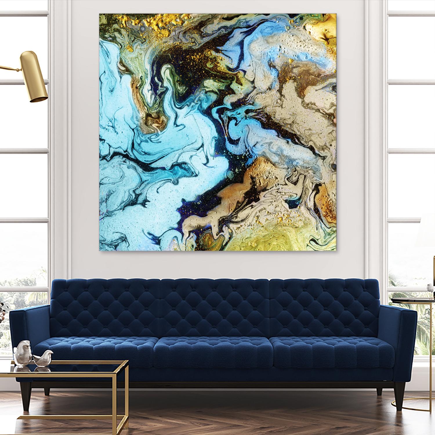 Marble I by Eva Watts on GIANT ART - yellow abstract