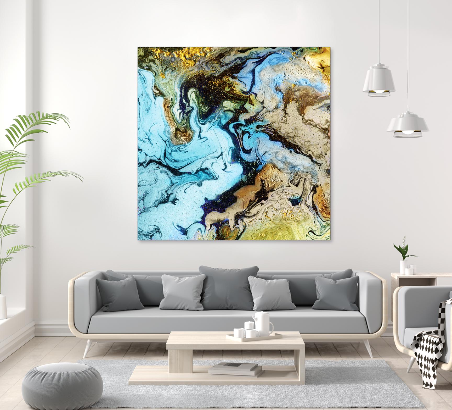 Marble I by Eva Watts on GIANT ART - yellow abstract