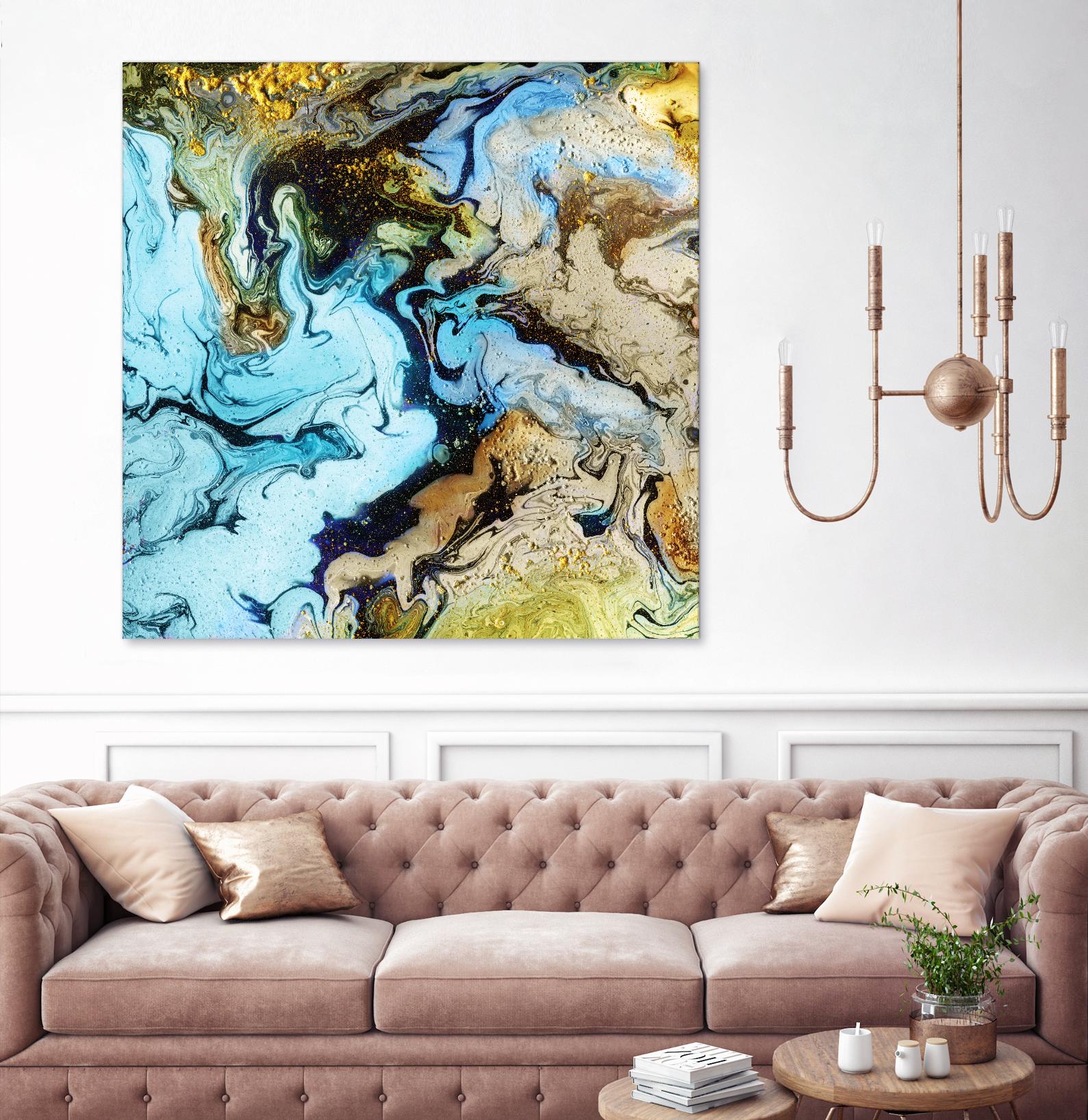 Marble I by Eva Watts on GIANT ART - yellow abstract