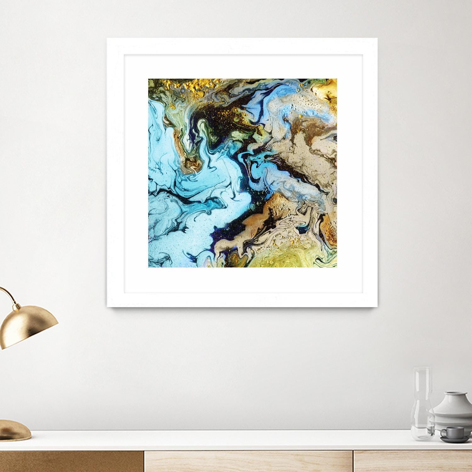 Marble I by Eva Watts on GIANT ART - yellow abstract