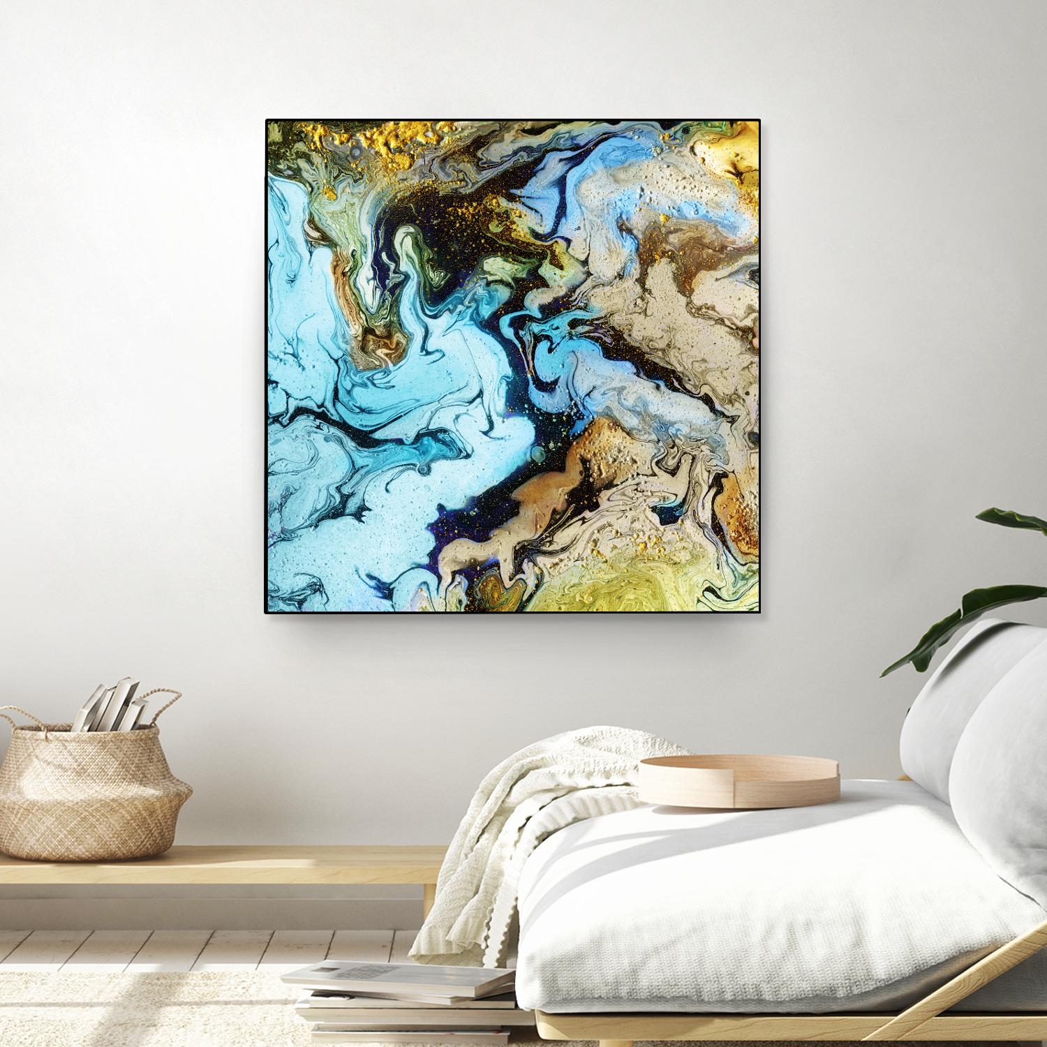 Marble I by Eva Watts on GIANT ART - yellow abstract