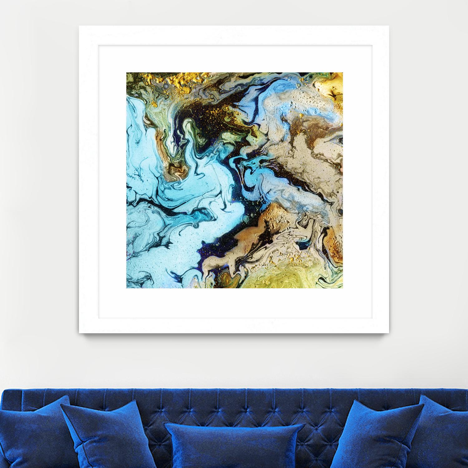 Marble I by Eva Watts on GIANT ART - yellow abstract