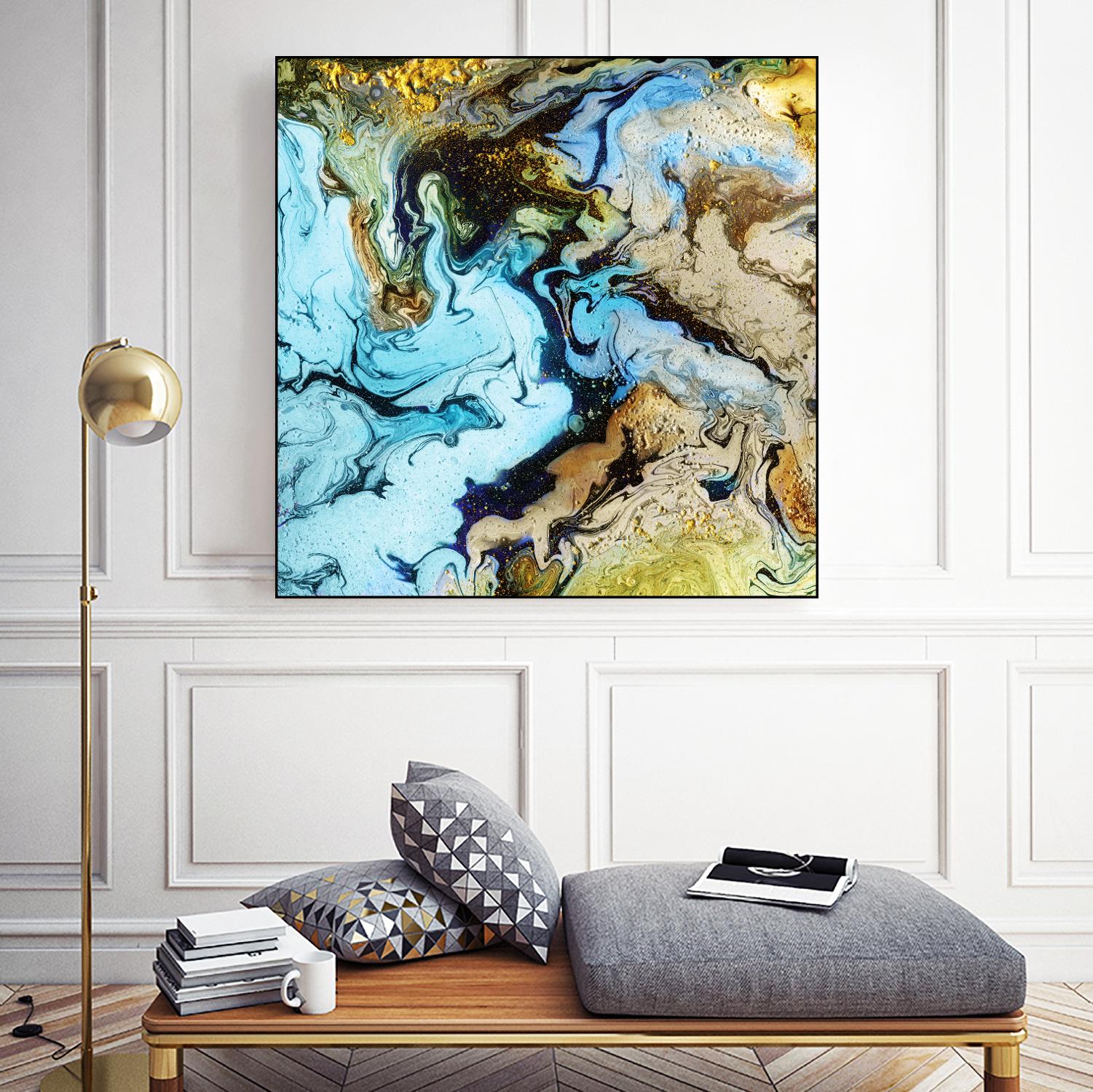 Marble I by Eva Watts on GIANT ART - yellow abstract