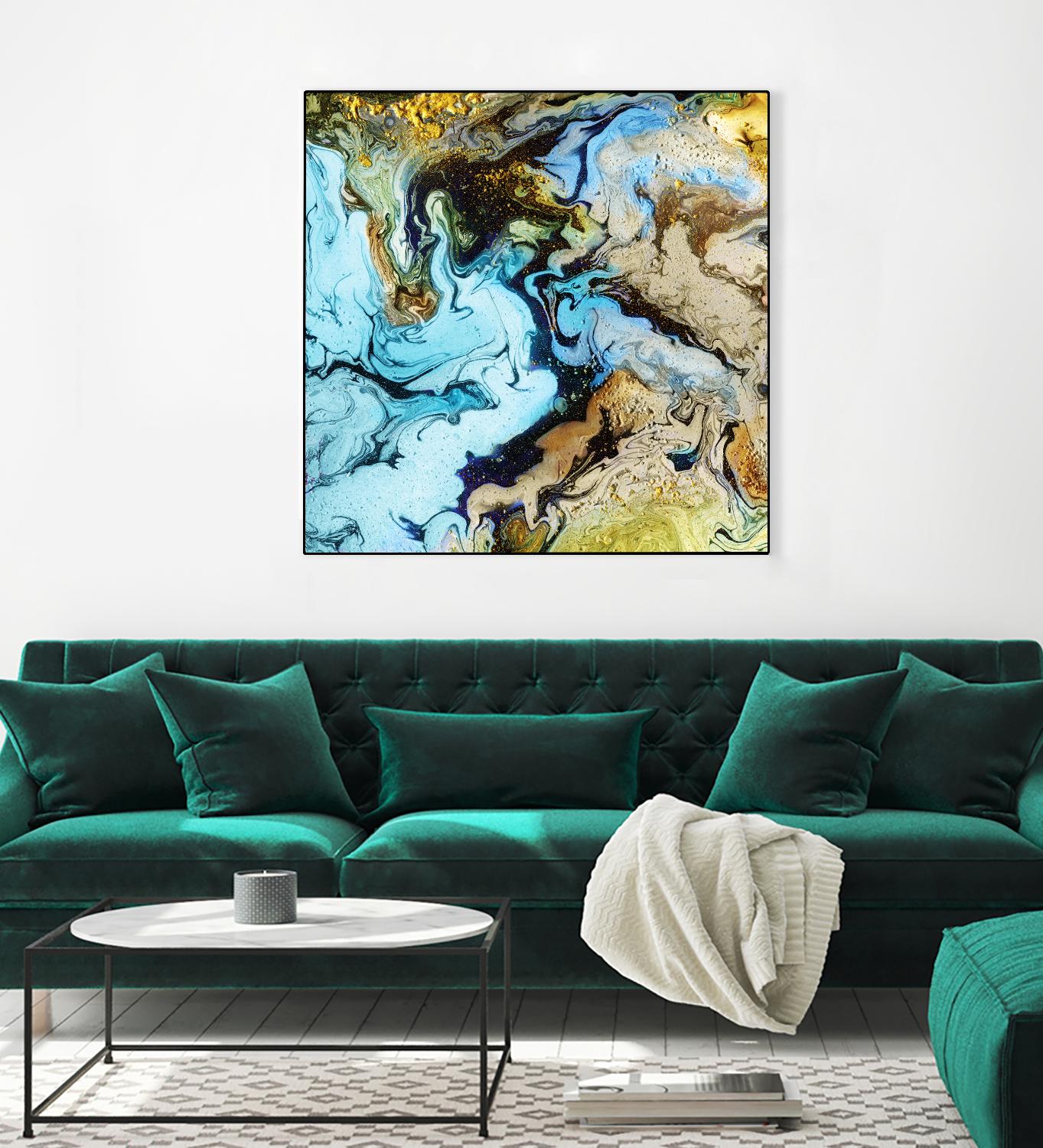 Marble I by Eva Watts on GIANT ART - yellow abstract