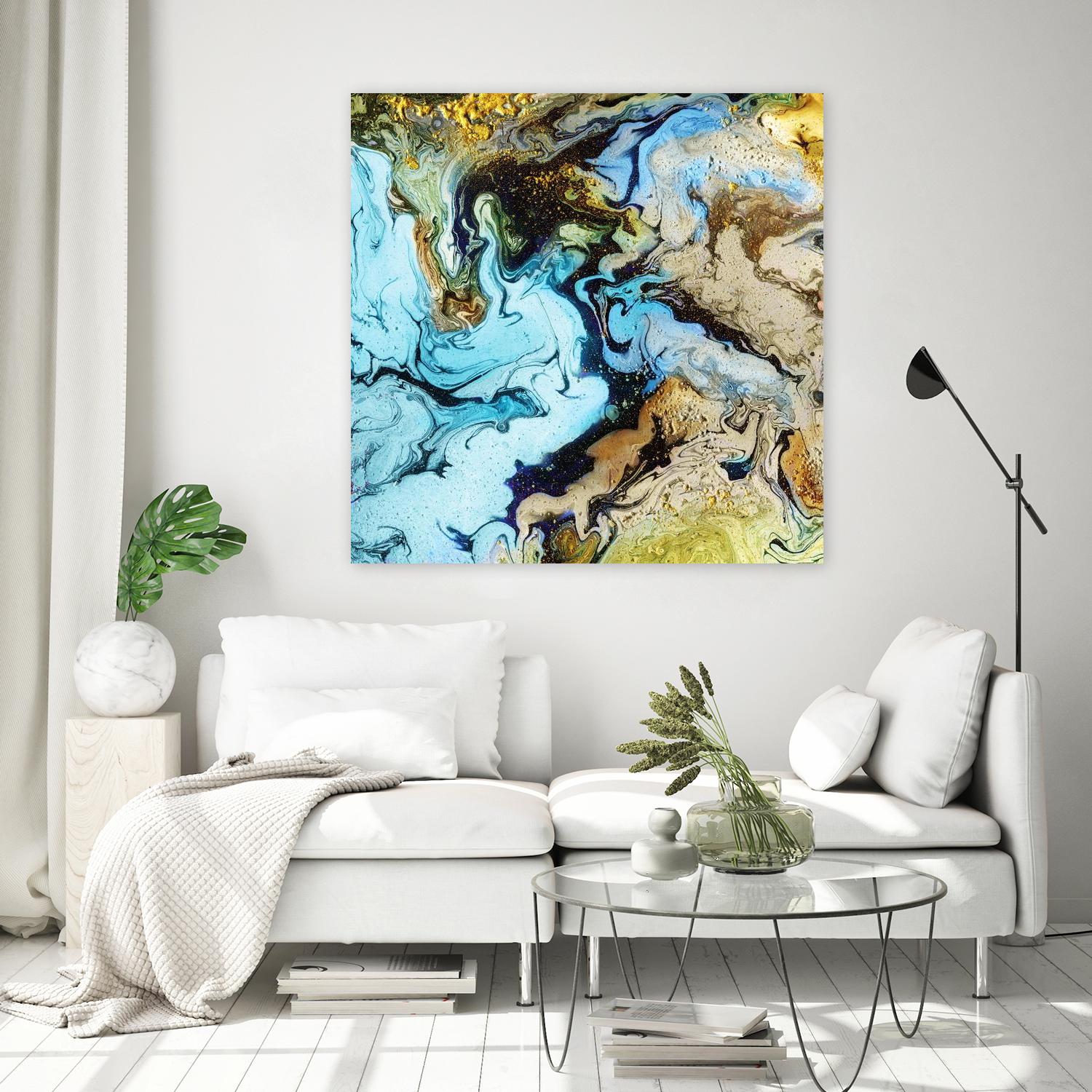 Marble I by Eva Watts on GIANT ART - yellow abstract