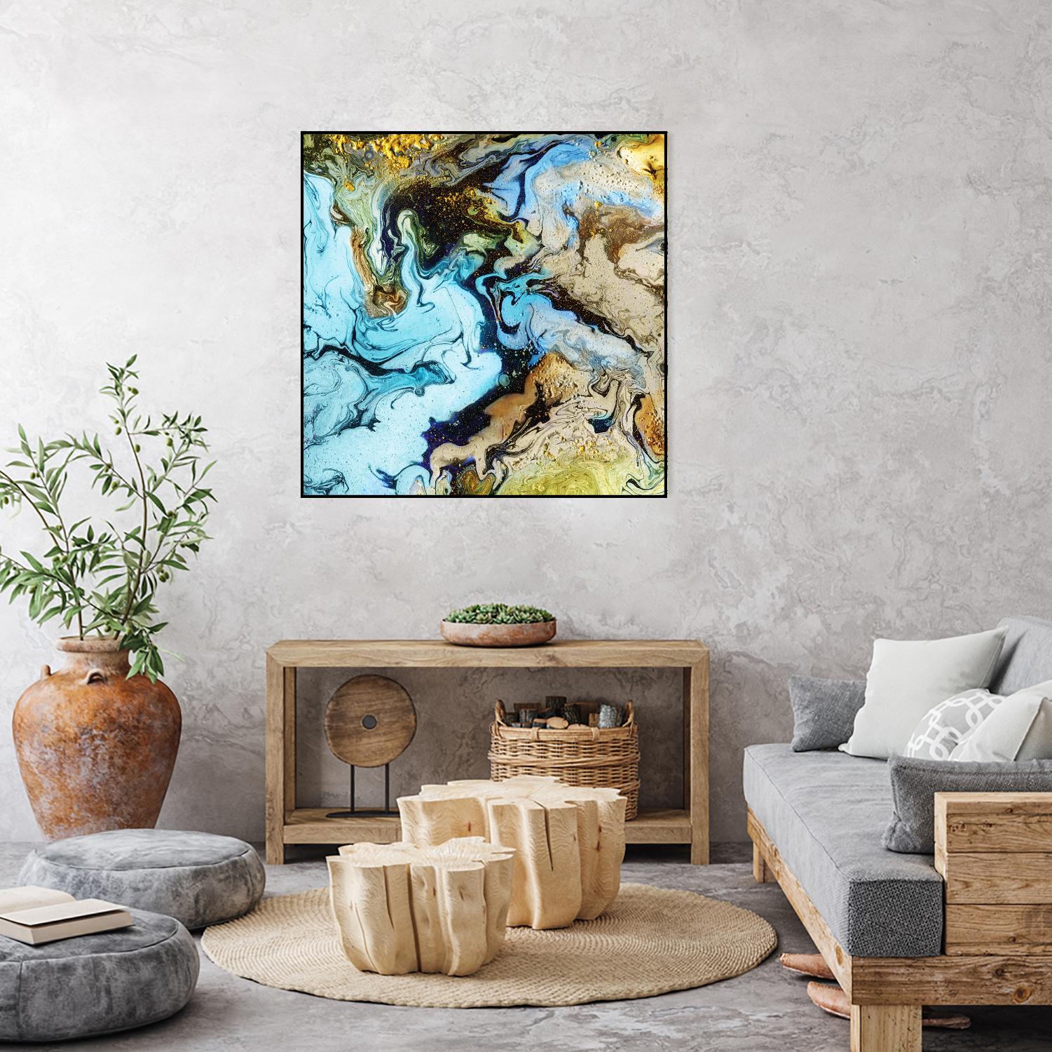 Marble I by Eva Watts on GIANT ART - yellow abstract
