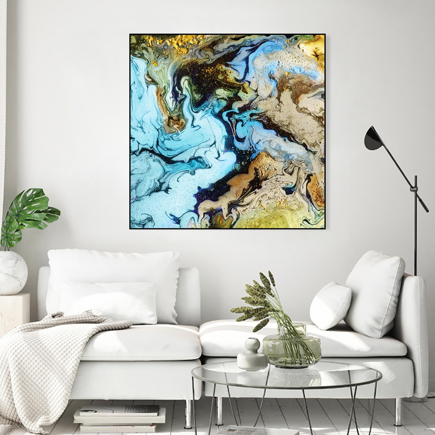 Marble I by Eva Watts on GIANT ART - yellow abstract