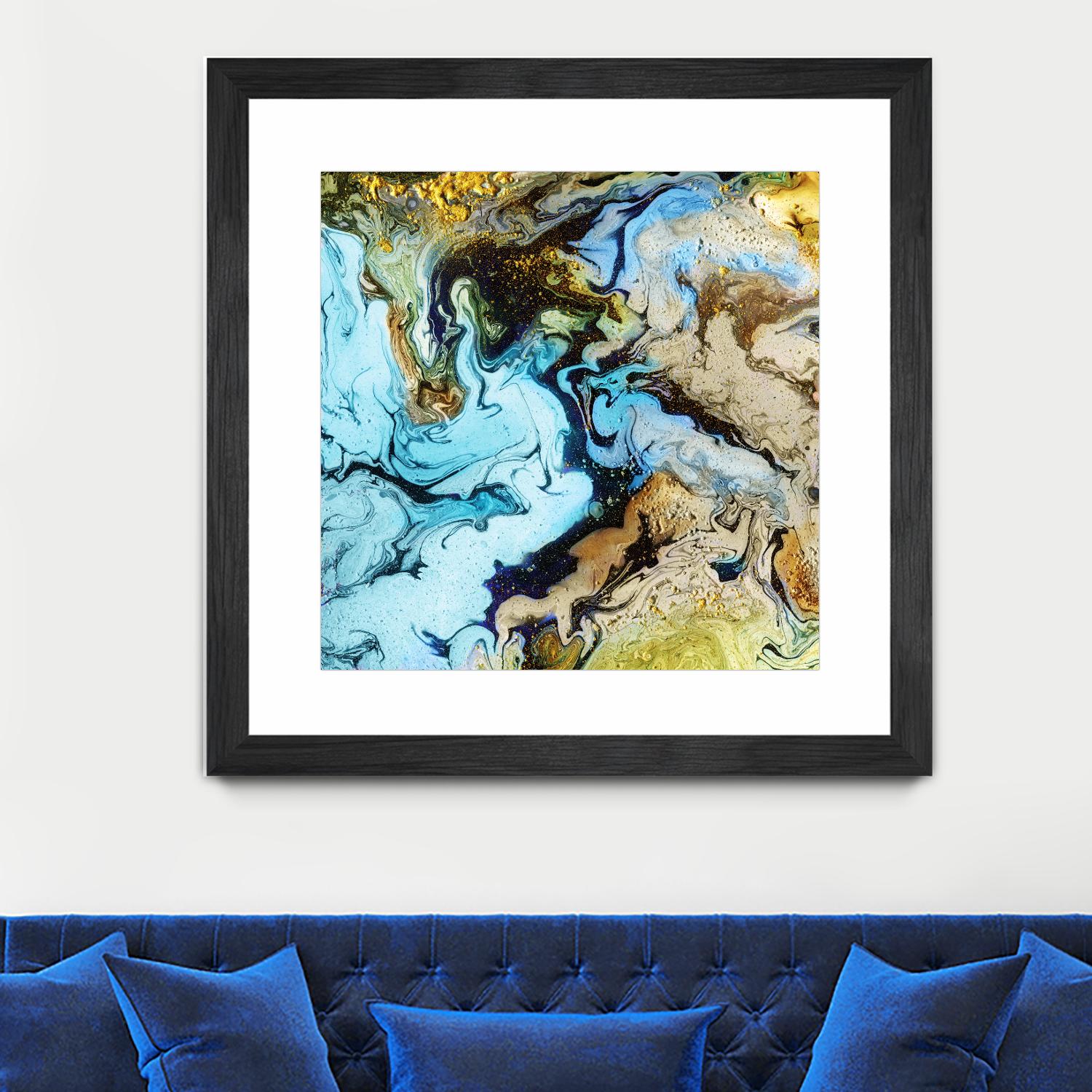 Marble I by Eva Watts on GIANT ART - yellow abstract