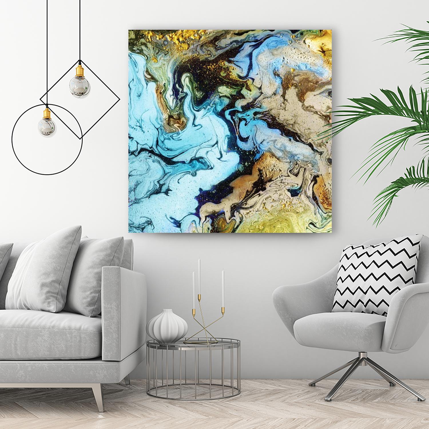 Marble I by Eva Watts on GIANT ART - yellow abstract