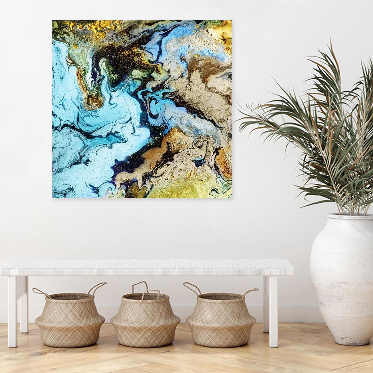 Marble I by Eva Watts on GIANT ART - yellow abstract