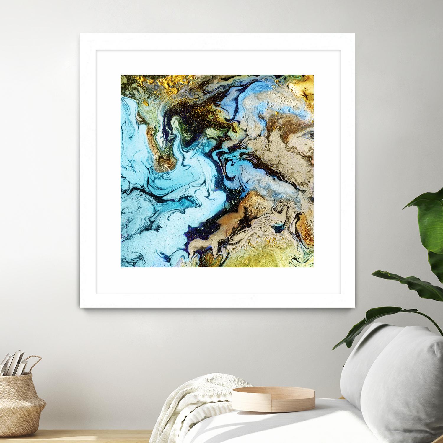 Marble I by Eva Watts on GIANT ART - yellow abstract