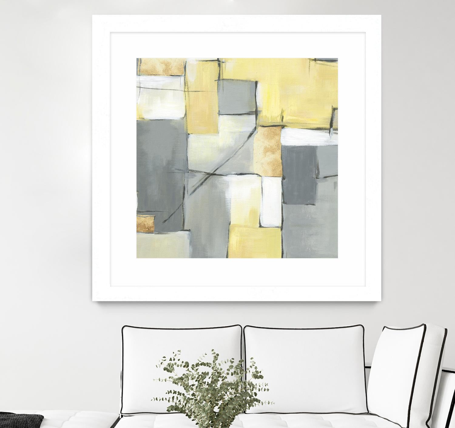Golden Abstract by Eva Watts on GIANT ART - yellow abstract