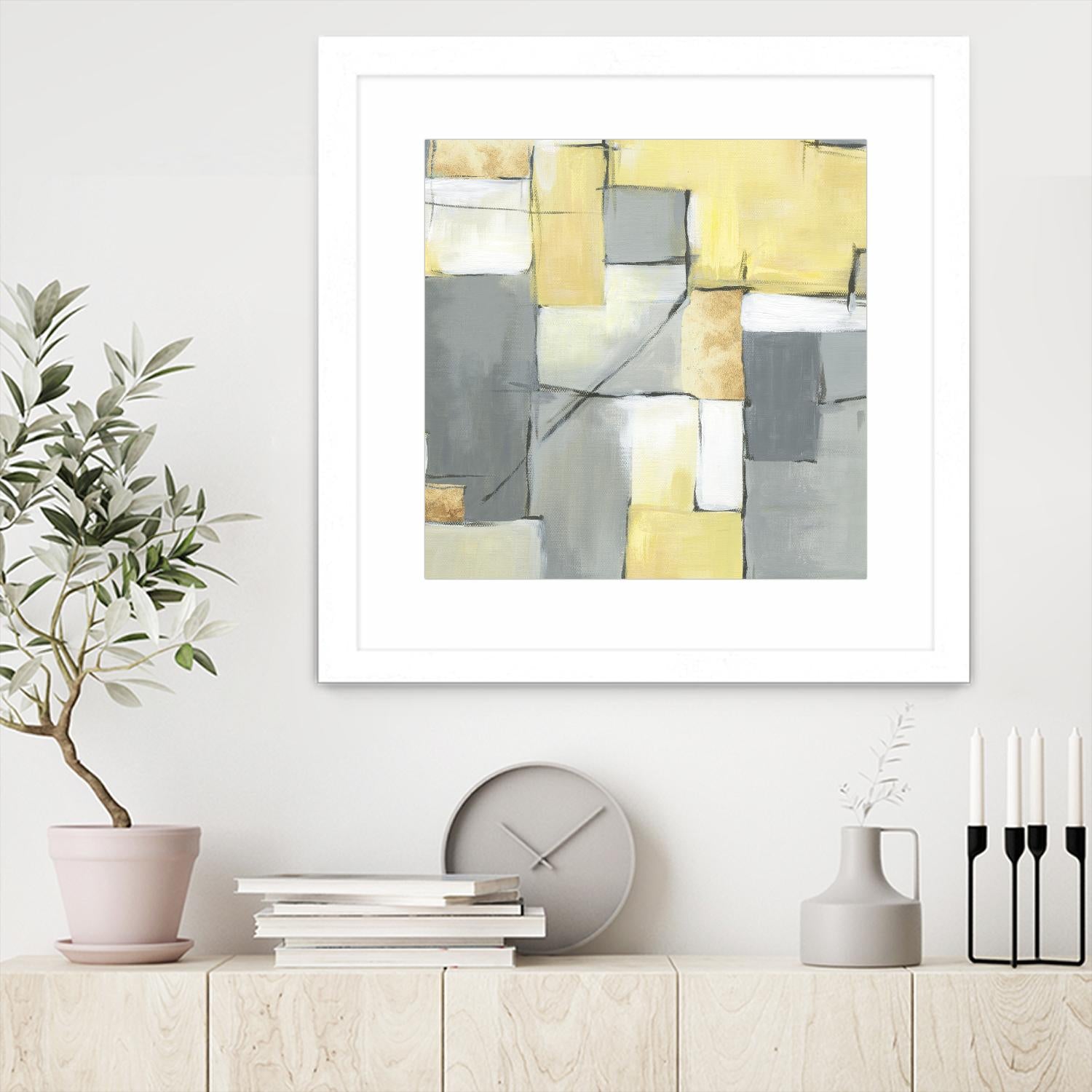 Golden Abstract by Eva Watts on GIANT ART - yellow abstract