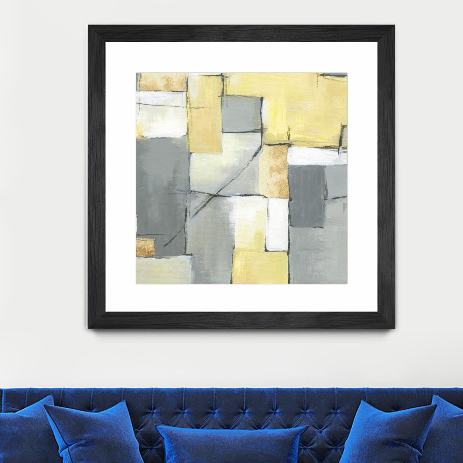 Golden Abstract by Eva Watts on GIANT ART - yellow abstract