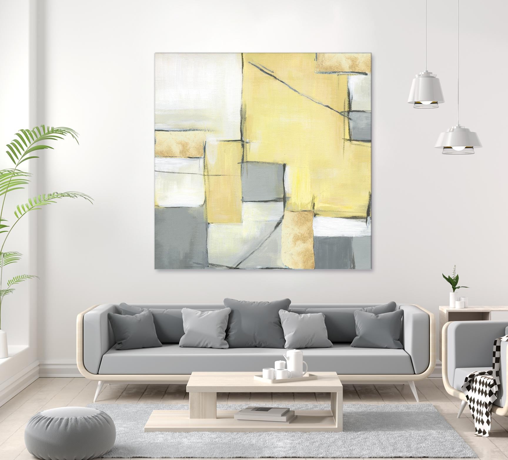 Golden Abstract II by Eva Watts on GIANT ART - white abstract