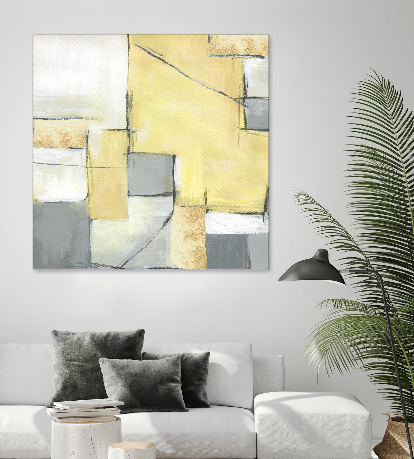 Golden Abstract II by Eva Watts on GIANT ART - white abstract