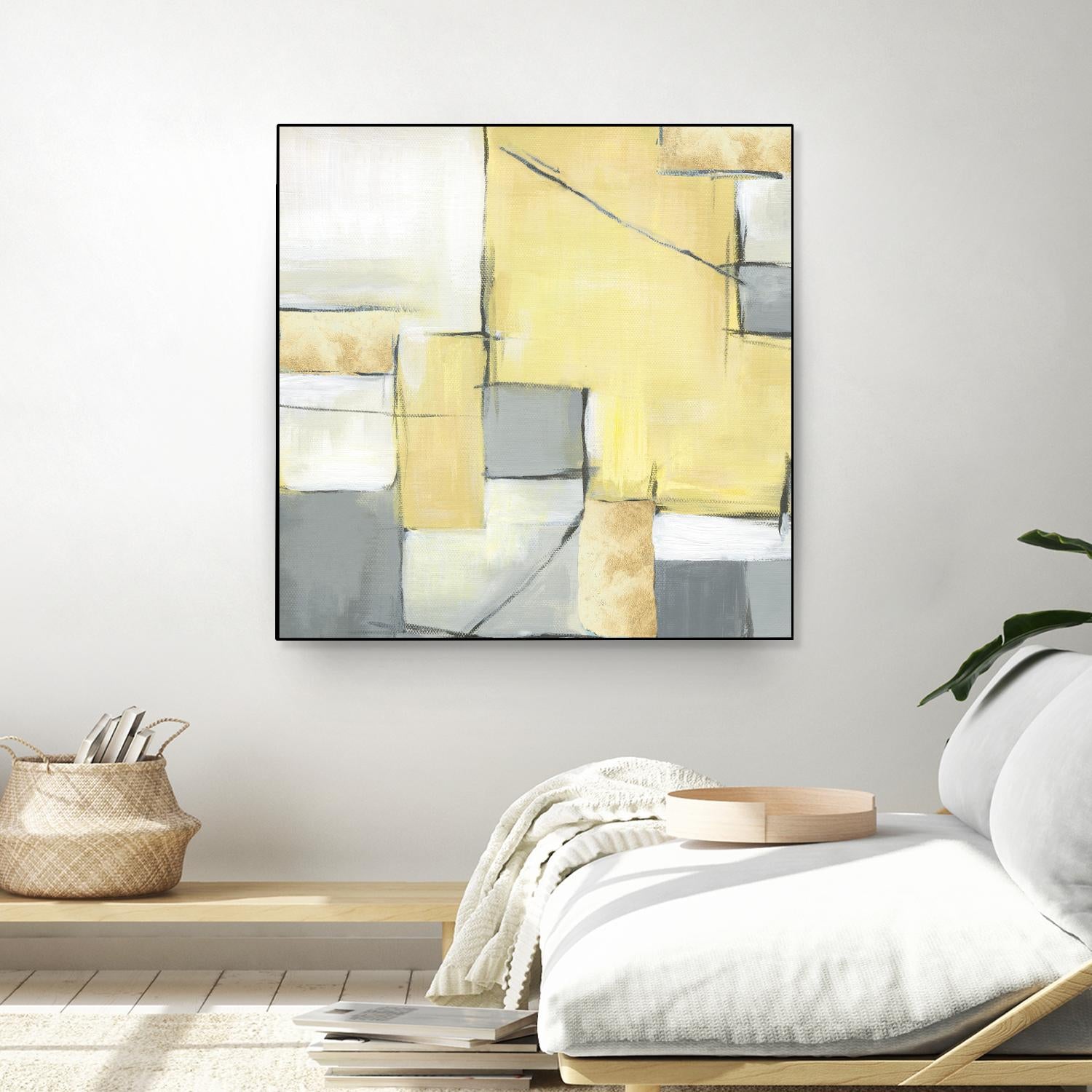 Golden Abstract II by Eva Watts on GIANT ART - white abstract