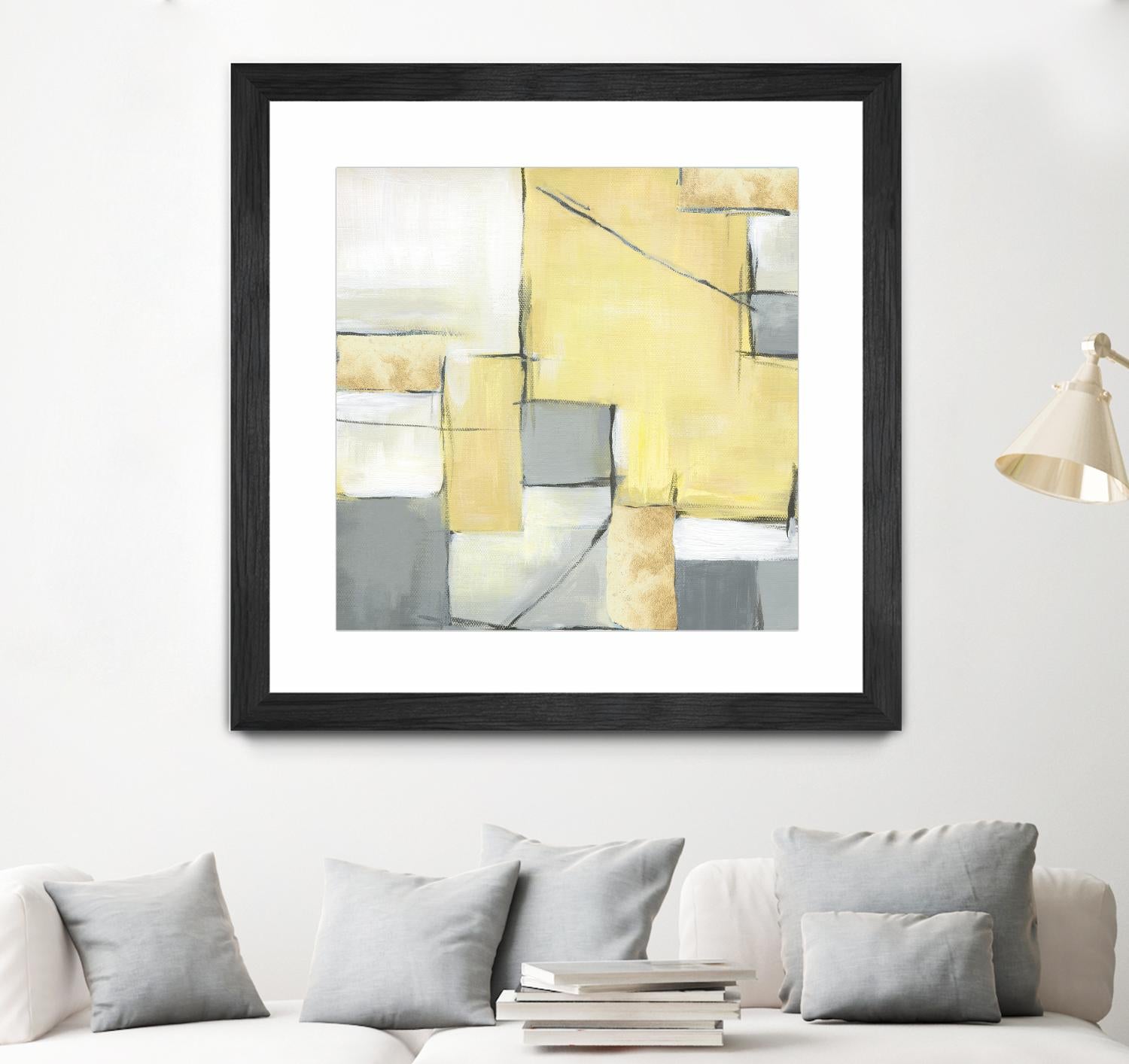 Golden Abstract II by Eva Watts on GIANT ART - white abstract