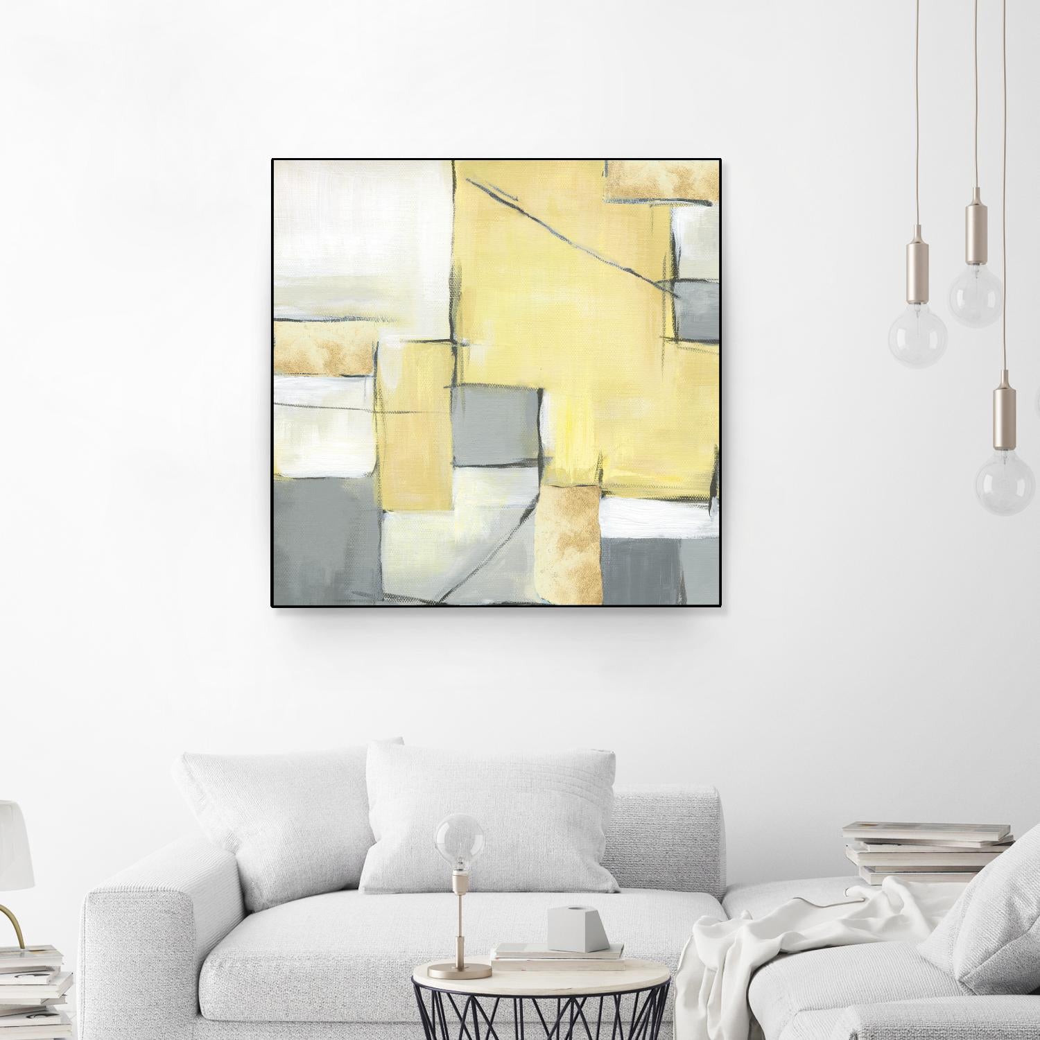 Golden Abstract II by Eva Watts on GIANT ART - white abstract