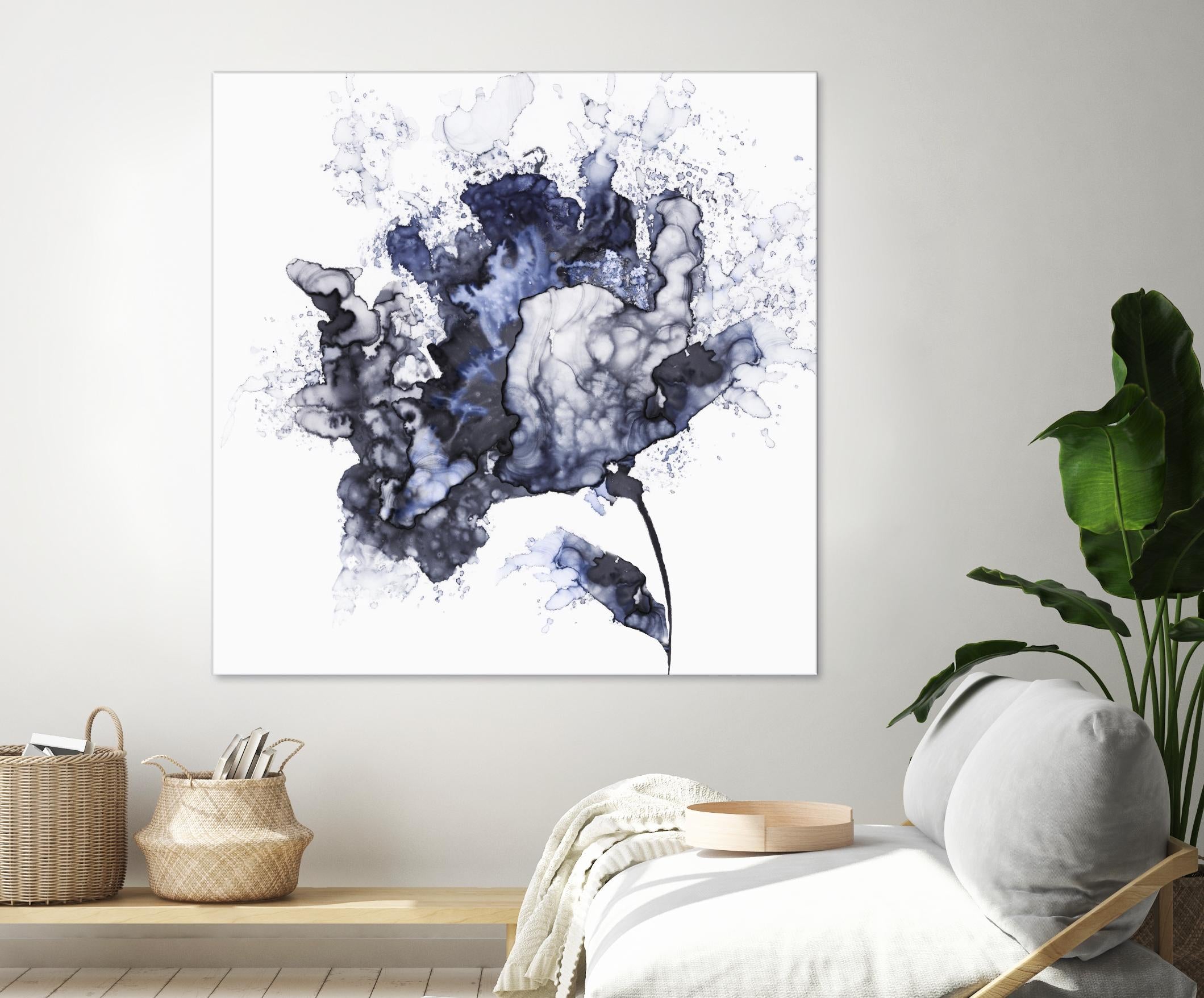 Exploding Leaf by Eva Watts on GIANT ART - white abstract