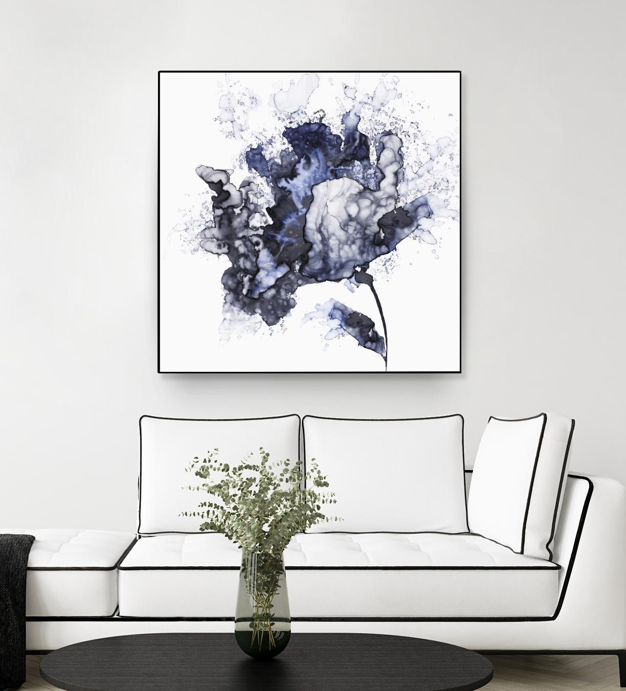 Exploding Leaf by Eva Watts on GIANT ART - white abstract