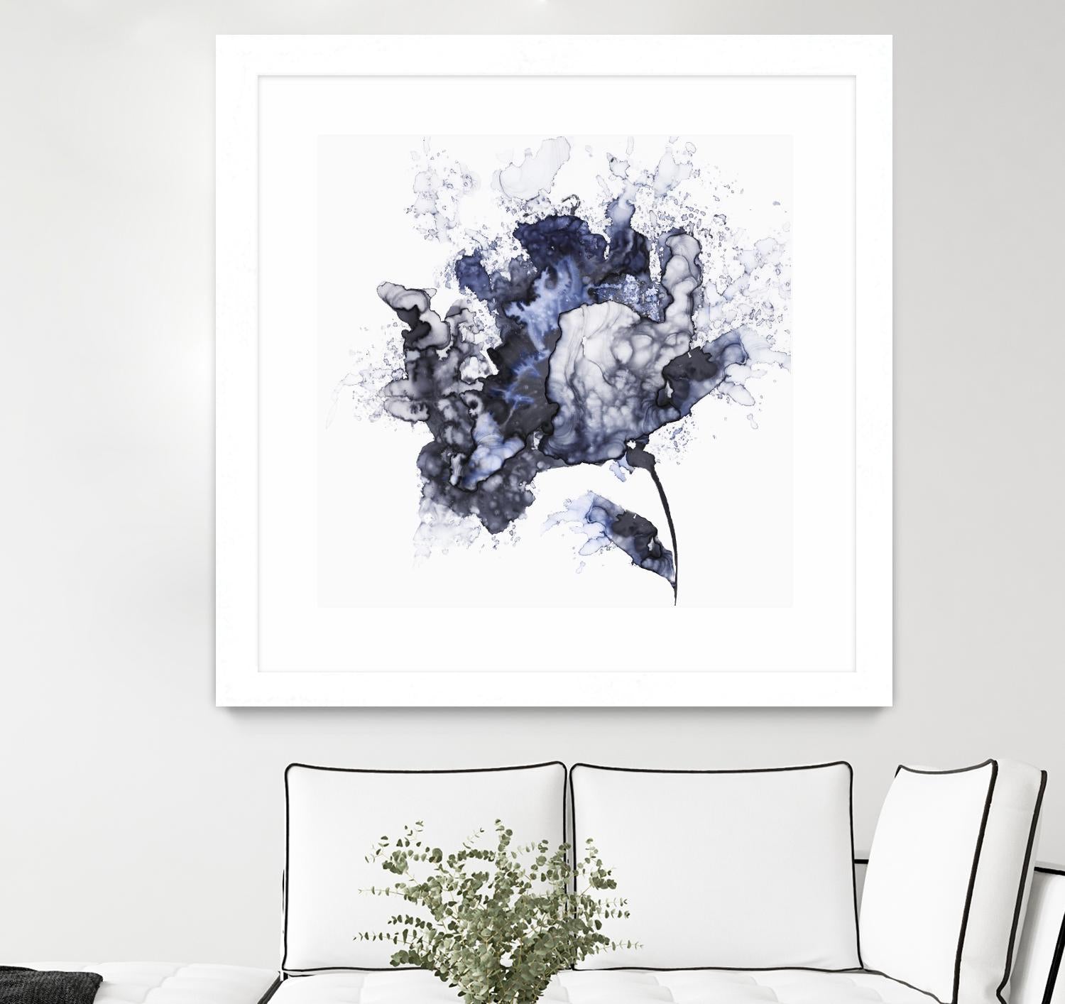 Exploding Leaf by Eva Watts on GIANT ART - white abstract