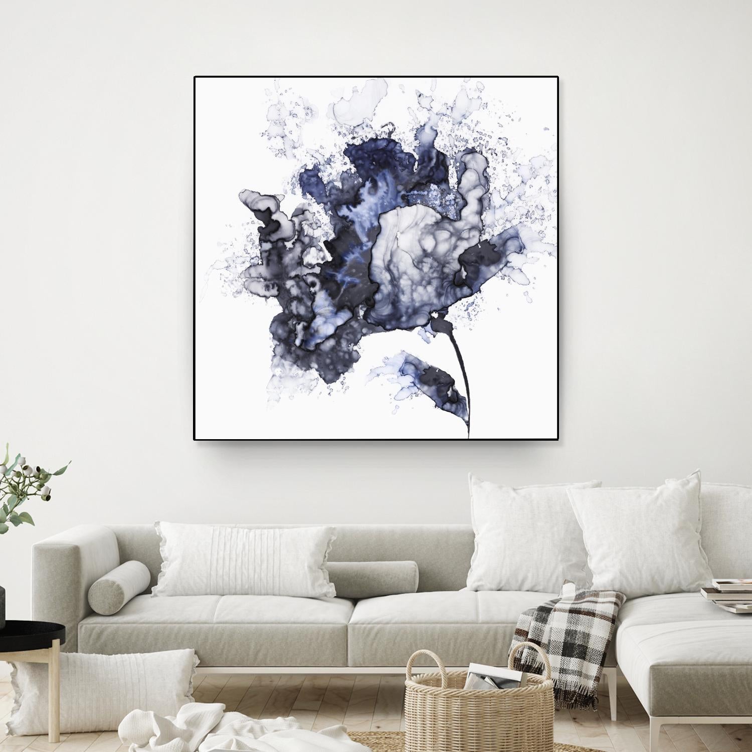 Exploding Leaf by Eva Watts on GIANT ART - white abstract