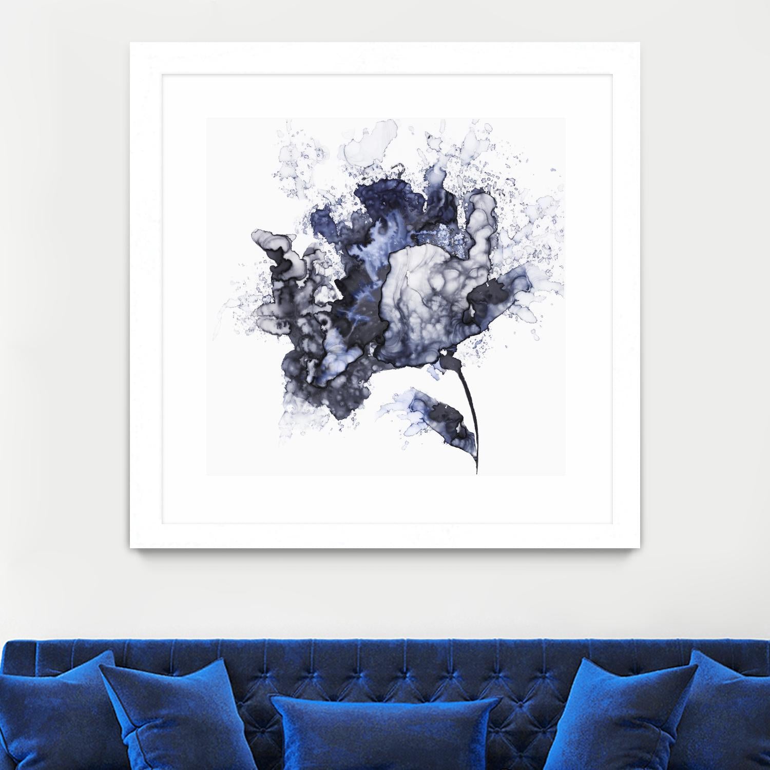 Exploding Leaf by Eva Watts on GIANT ART - white abstract