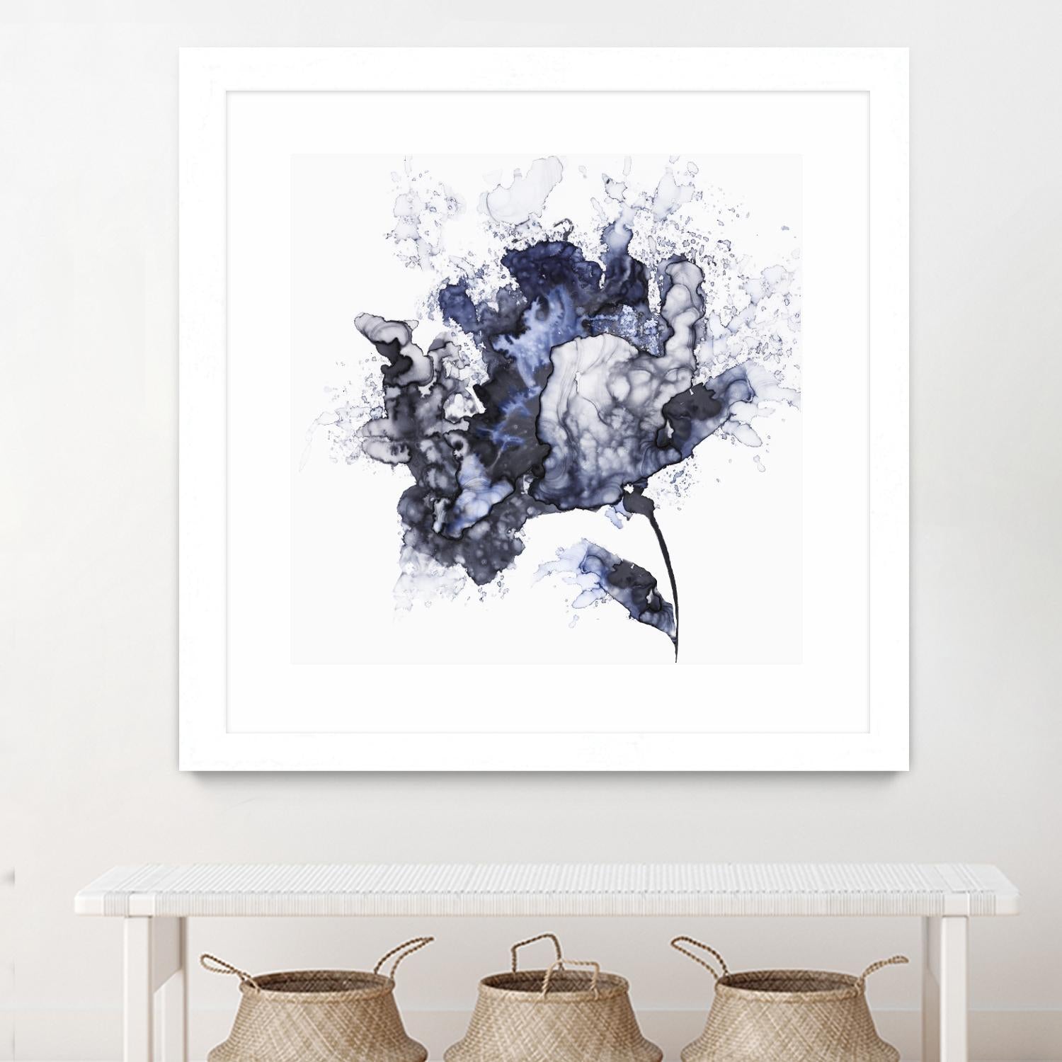 Exploding Leaf by Eva Watts on GIANT ART - white abstract