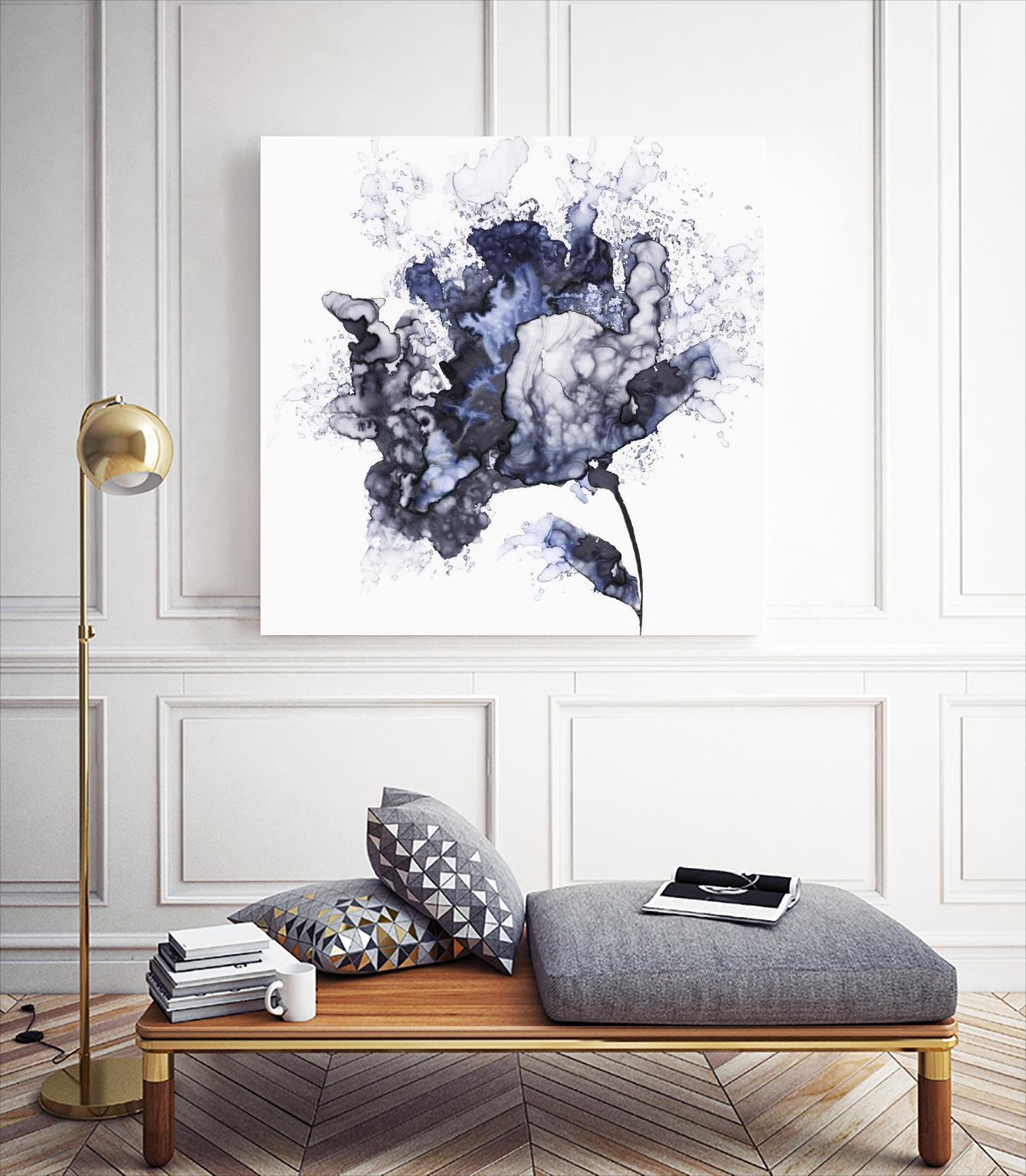 Exploding Leaf by Eva Watts on GIANT ART - white abstract
