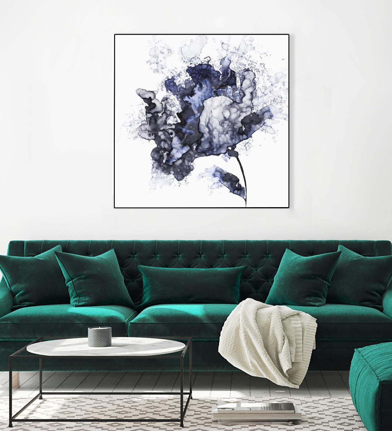 Exploding Leaf by Eva Watts on GIANT ART - white abstract
