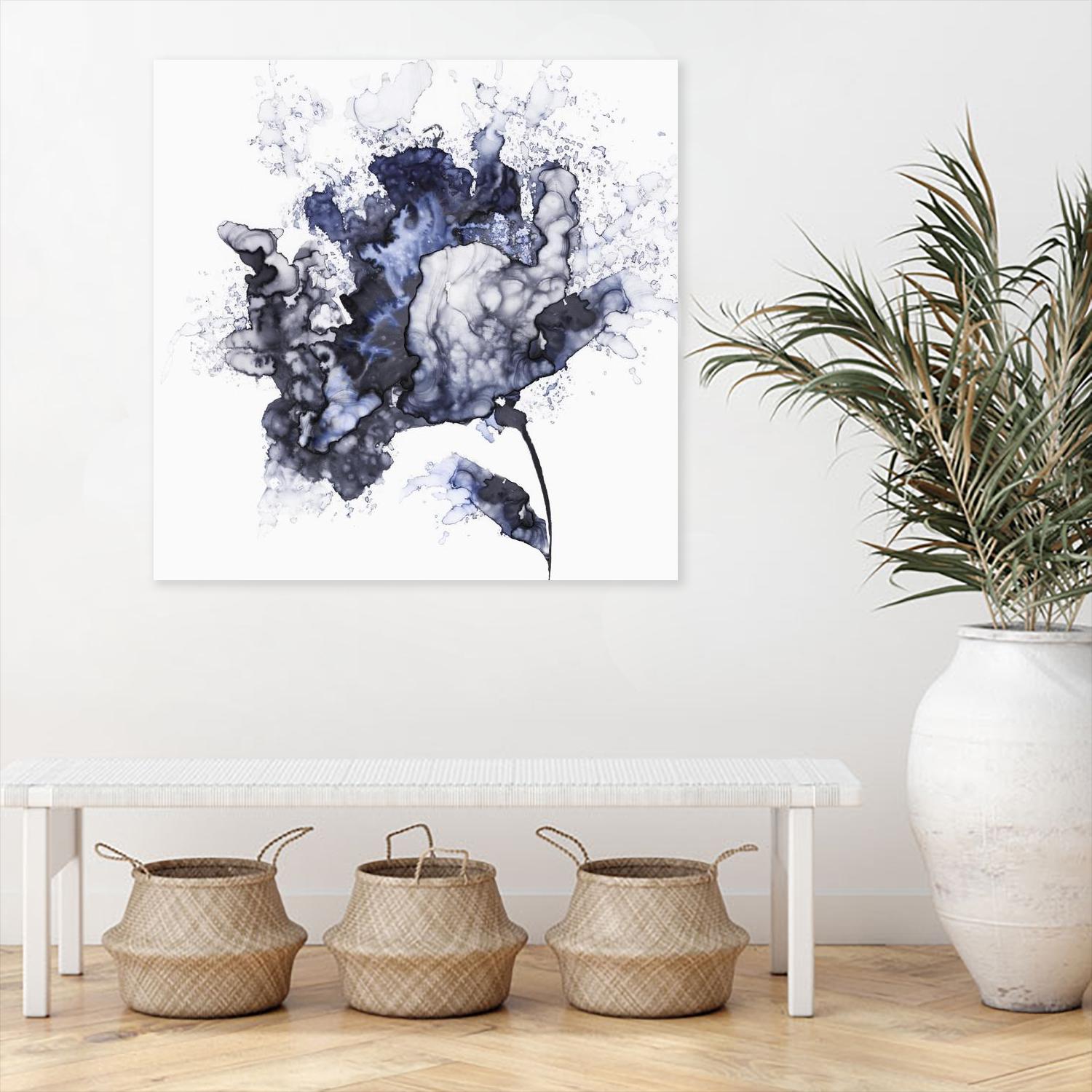 Exploding Leaf by Eva Watts on GIANT ART - white abstract