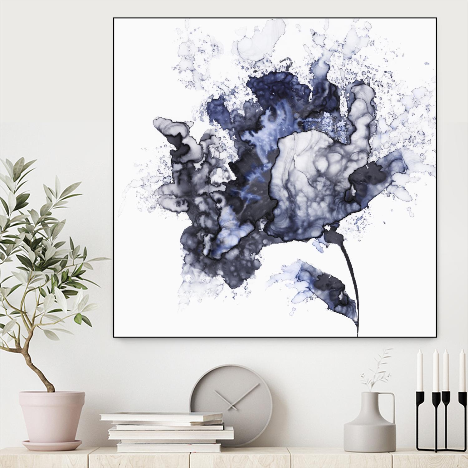 Exploding Leaf by Eva Watts on GIANT ART - white abstract