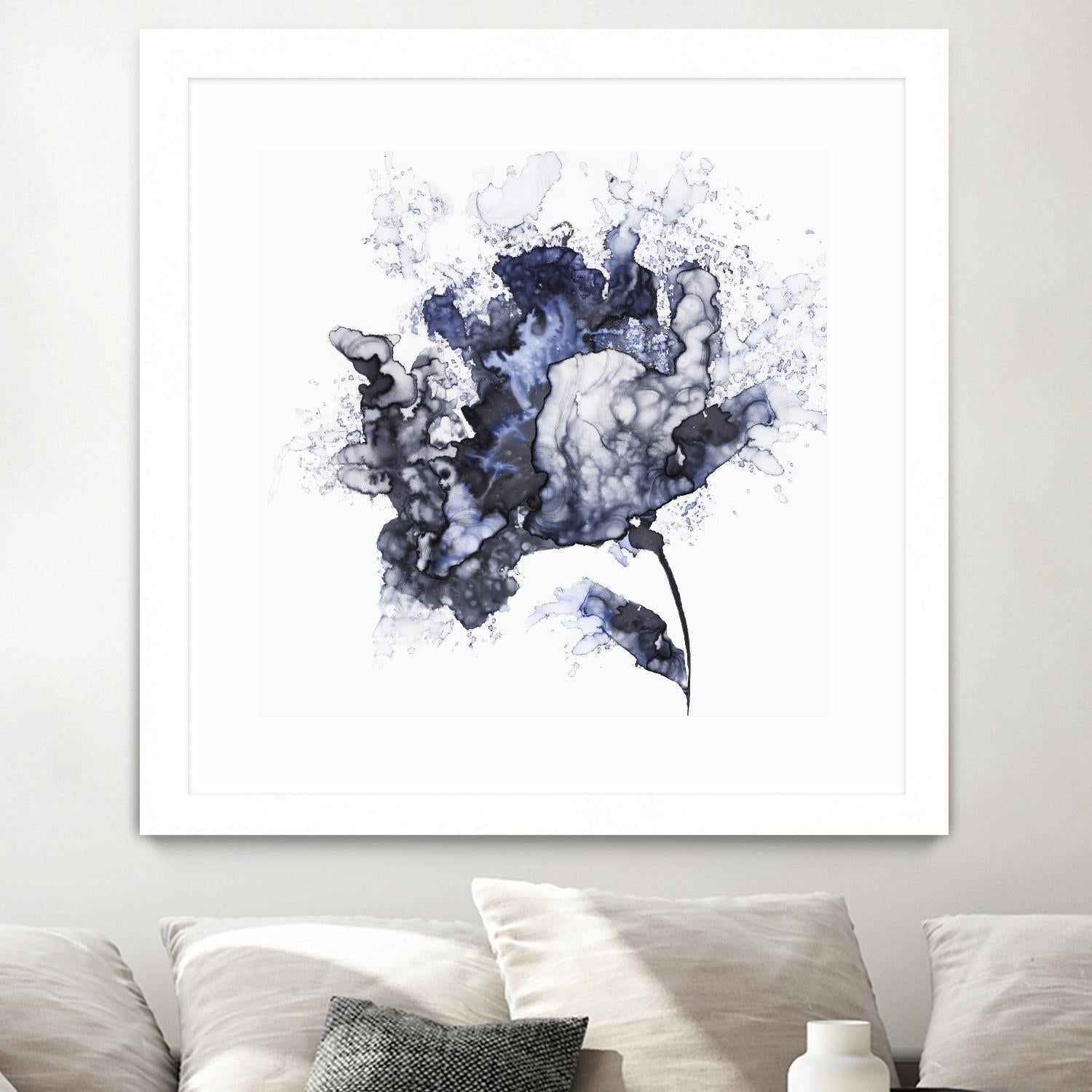Exploding Leaf by Eva Watts on GIANT ART - white abstract