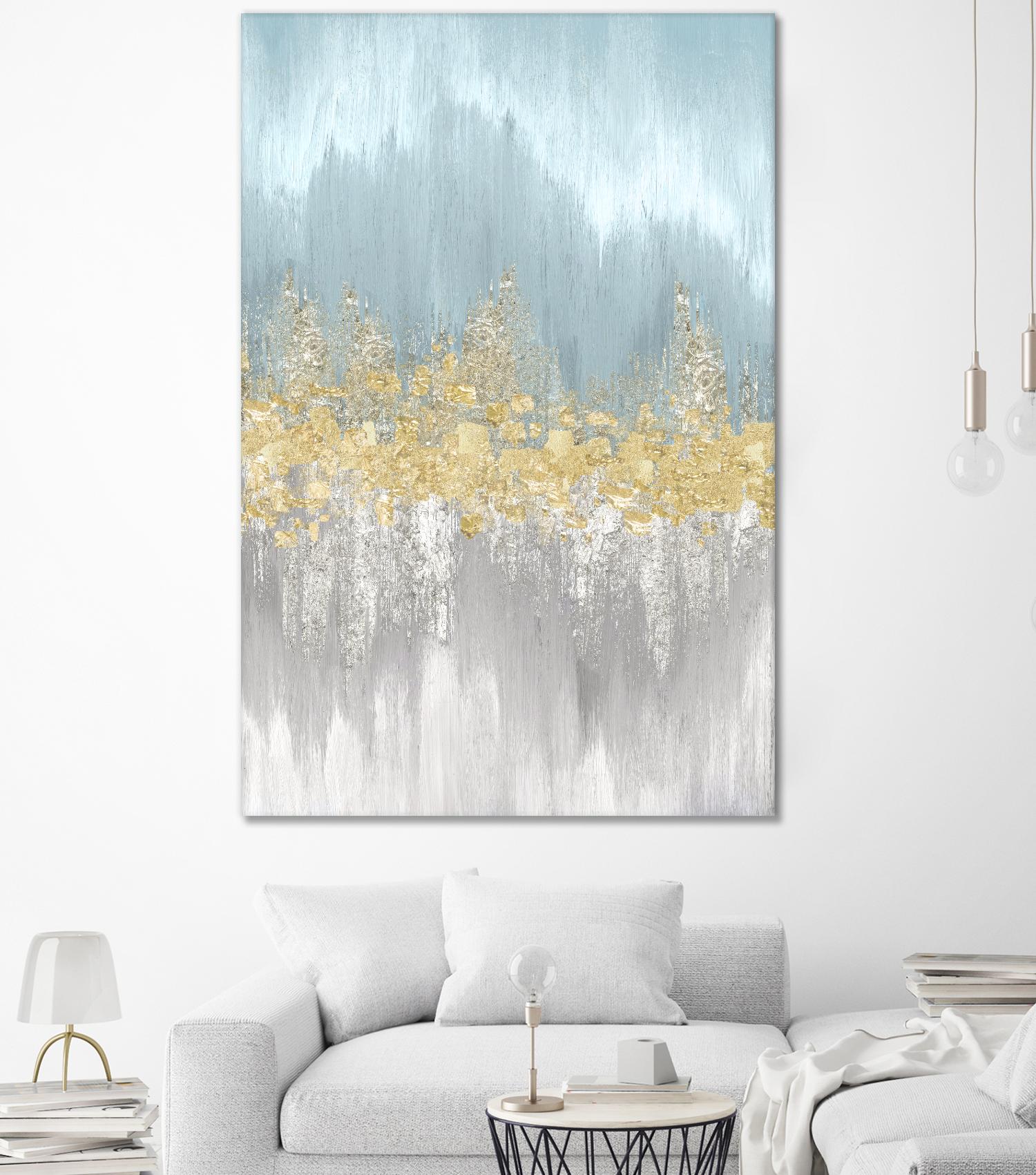 Neutral Wave Lenghts I by Eva Watts on GIANT ART - gold abstract