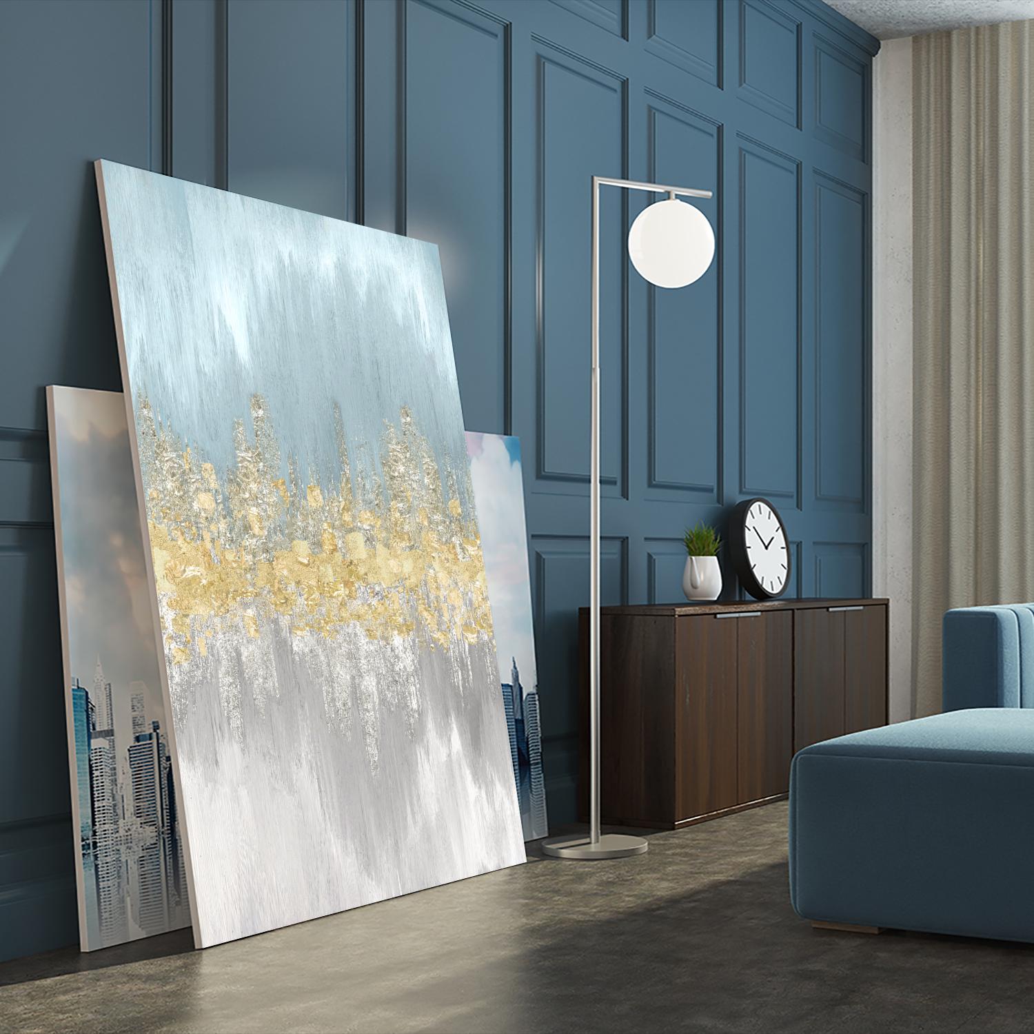 Neutral Wave Lenghts II by Eva Watts on GIANT ART - gold abstract