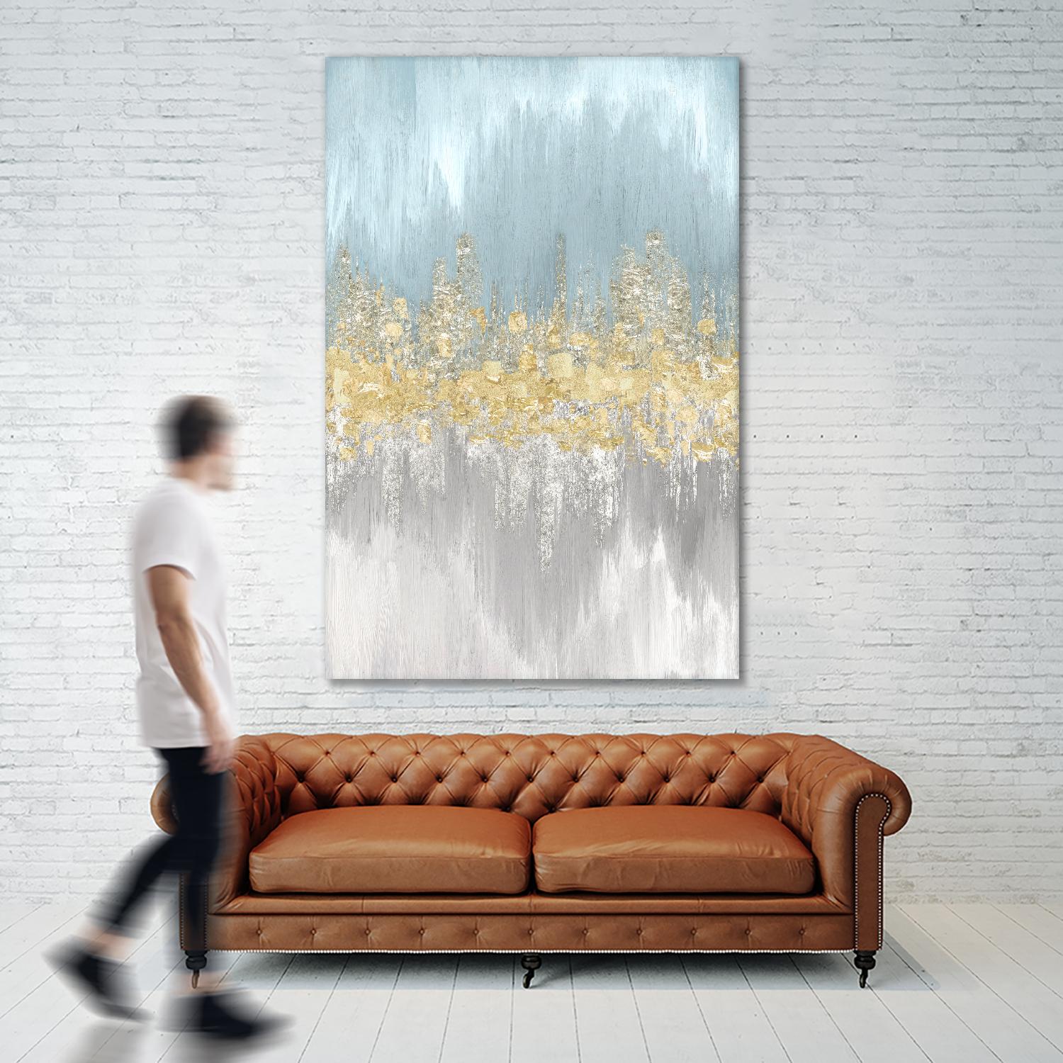 Neutral Wave Lenghts II by Eva Watts on GIANT ART - gold abstract