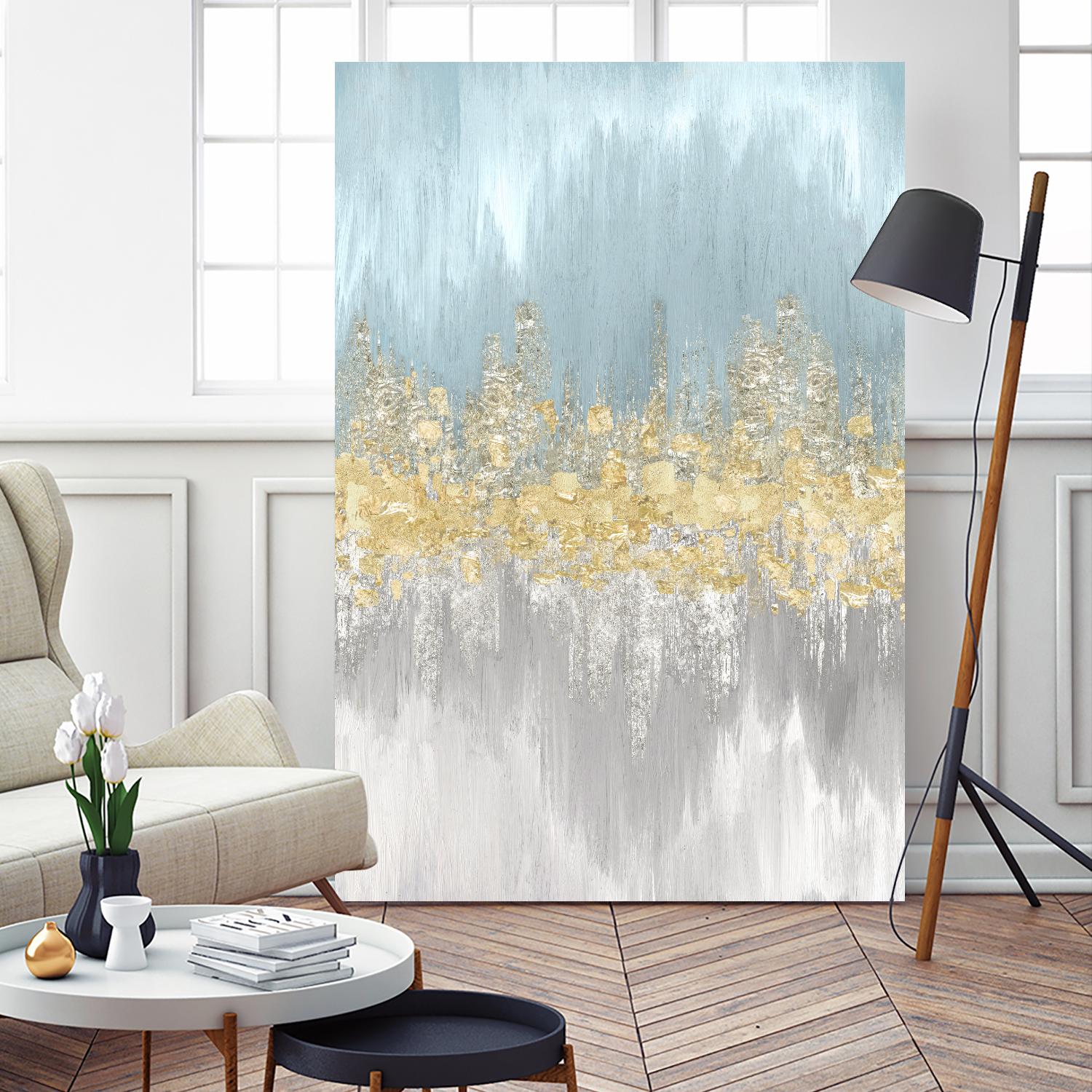 Neutral Wave Lenghts II by Eva Watts on GIANT ART - gold abstract