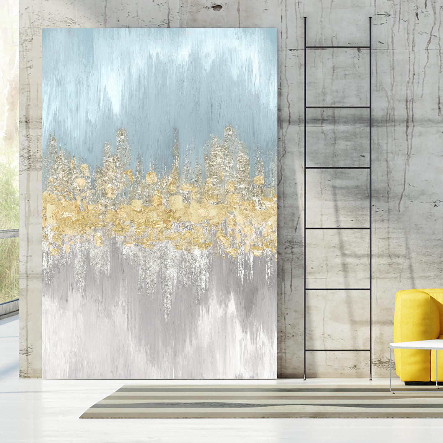 Neutral Wave Lenghts II by Eva Watts on GIANT ART - gold abstract