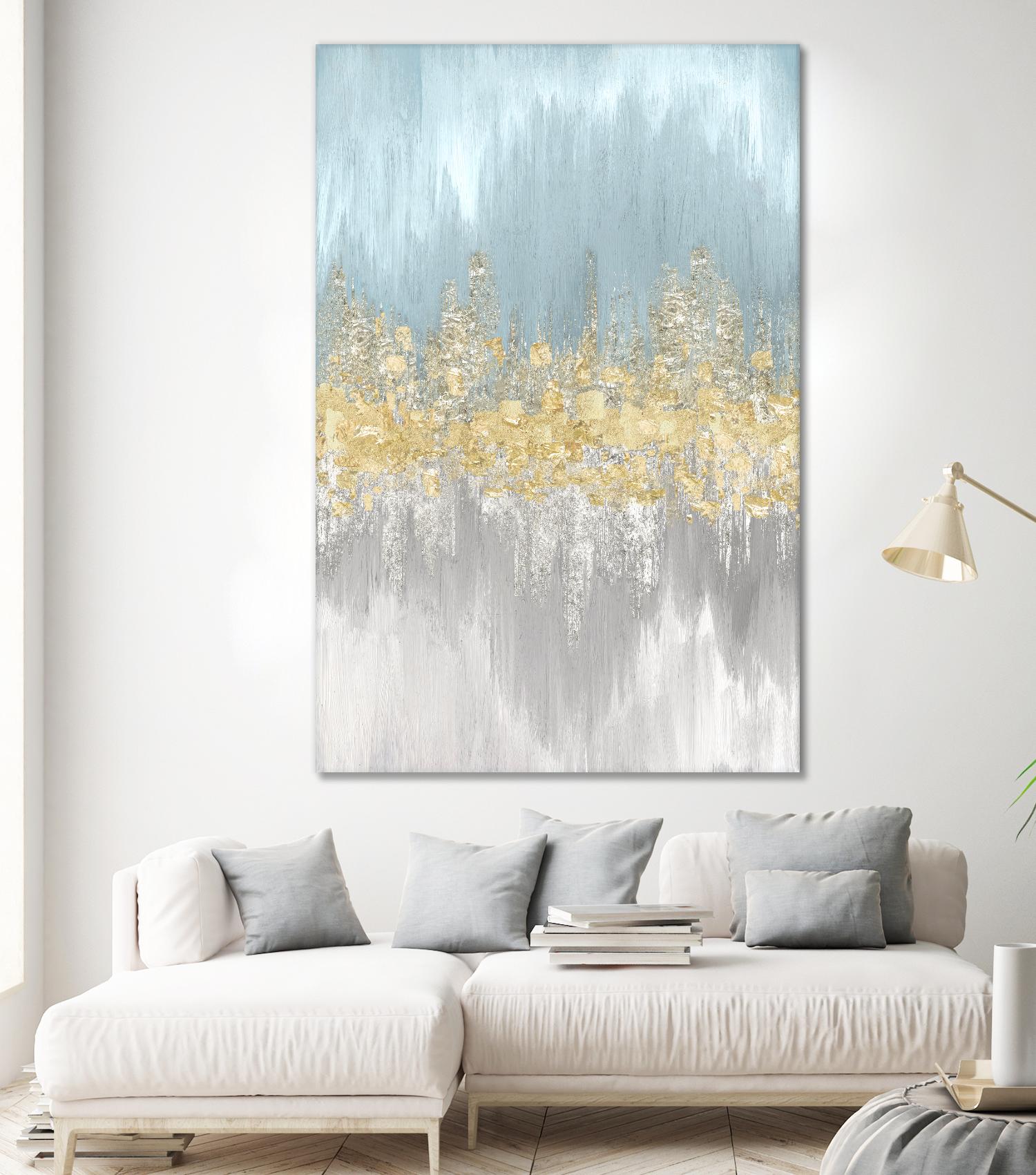 Neutral Wave Lenghts II by Eva Watts on GIANT ART - gold abstract