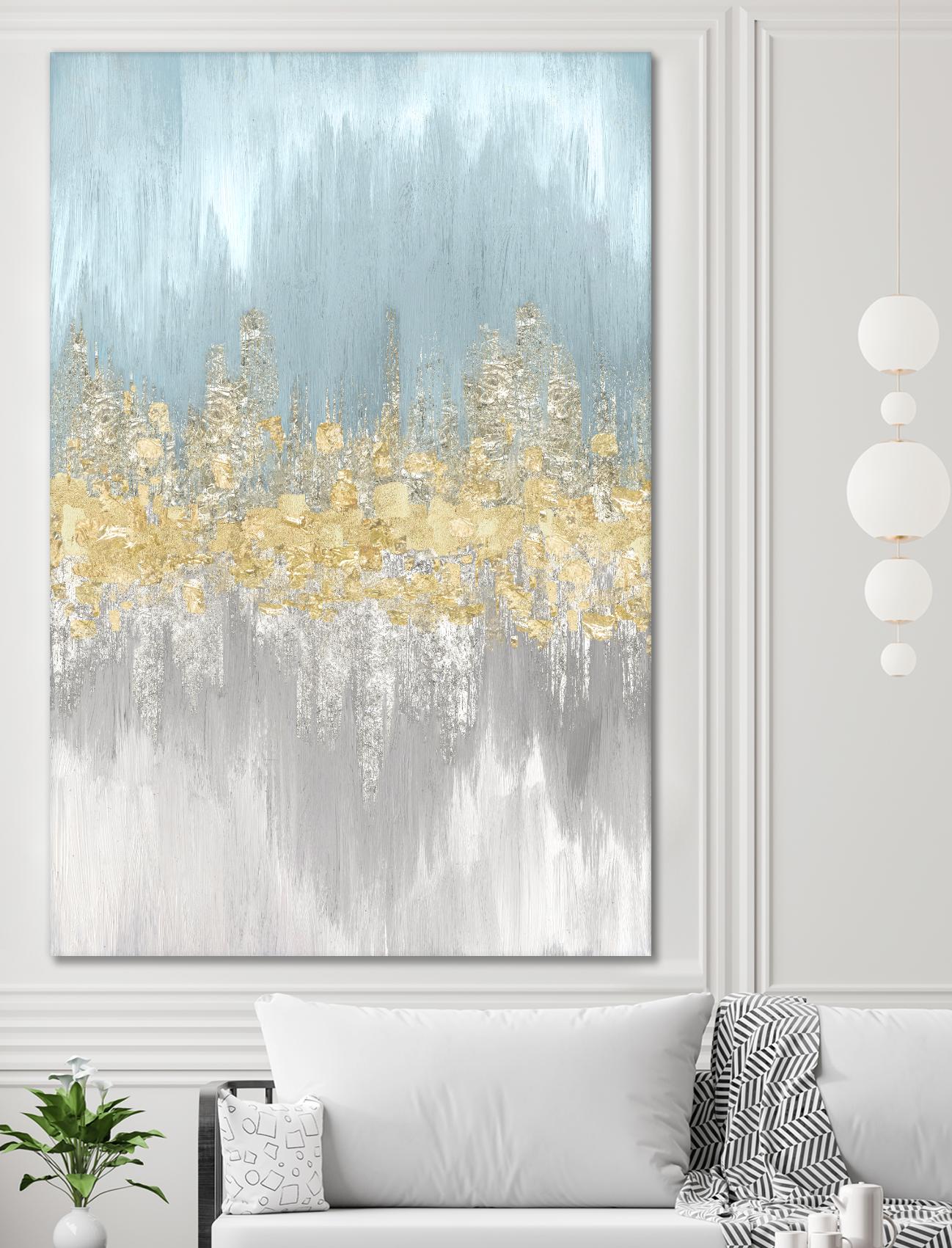 Neutral Wave Lenghts II by Eva Watts on GIANT ART - gold abstract