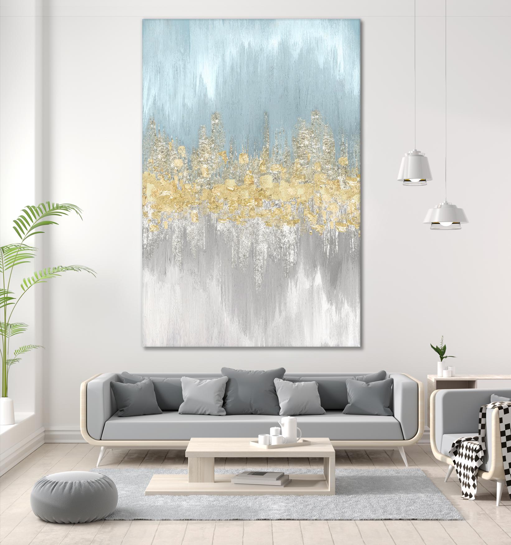 Neutral Wave Lenghts II by Eva Watts on GIANT ART - gold abstract