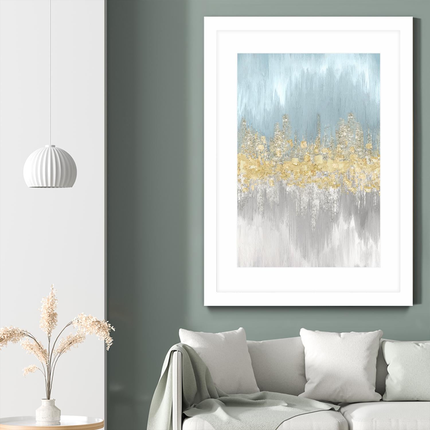 Neutral Wave Lenghts II by Eva Watts on GIANT ART - gold abstract