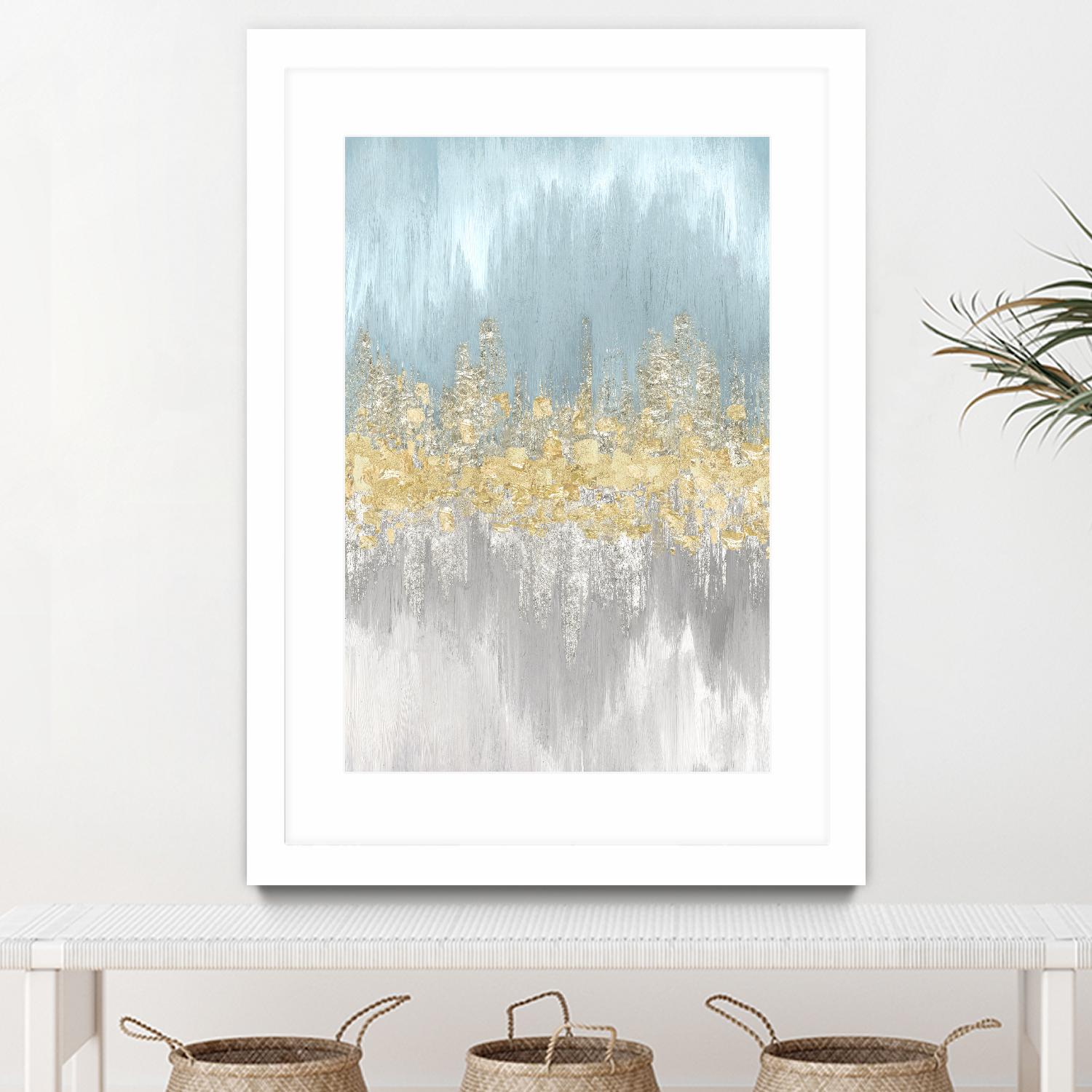 Neutral Wave Lenghts II by Eva Watts on GIANT ART - gold abstract