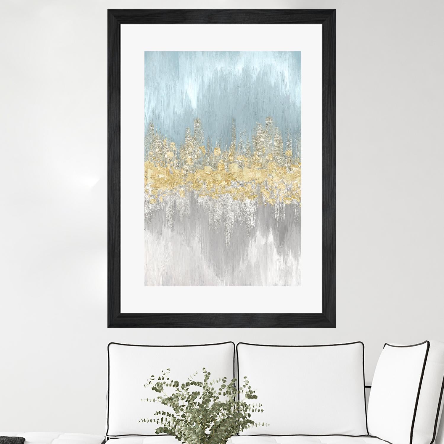 Neutral Wave Lenghts II by Eva Watts on GIANT ART - gold abstract