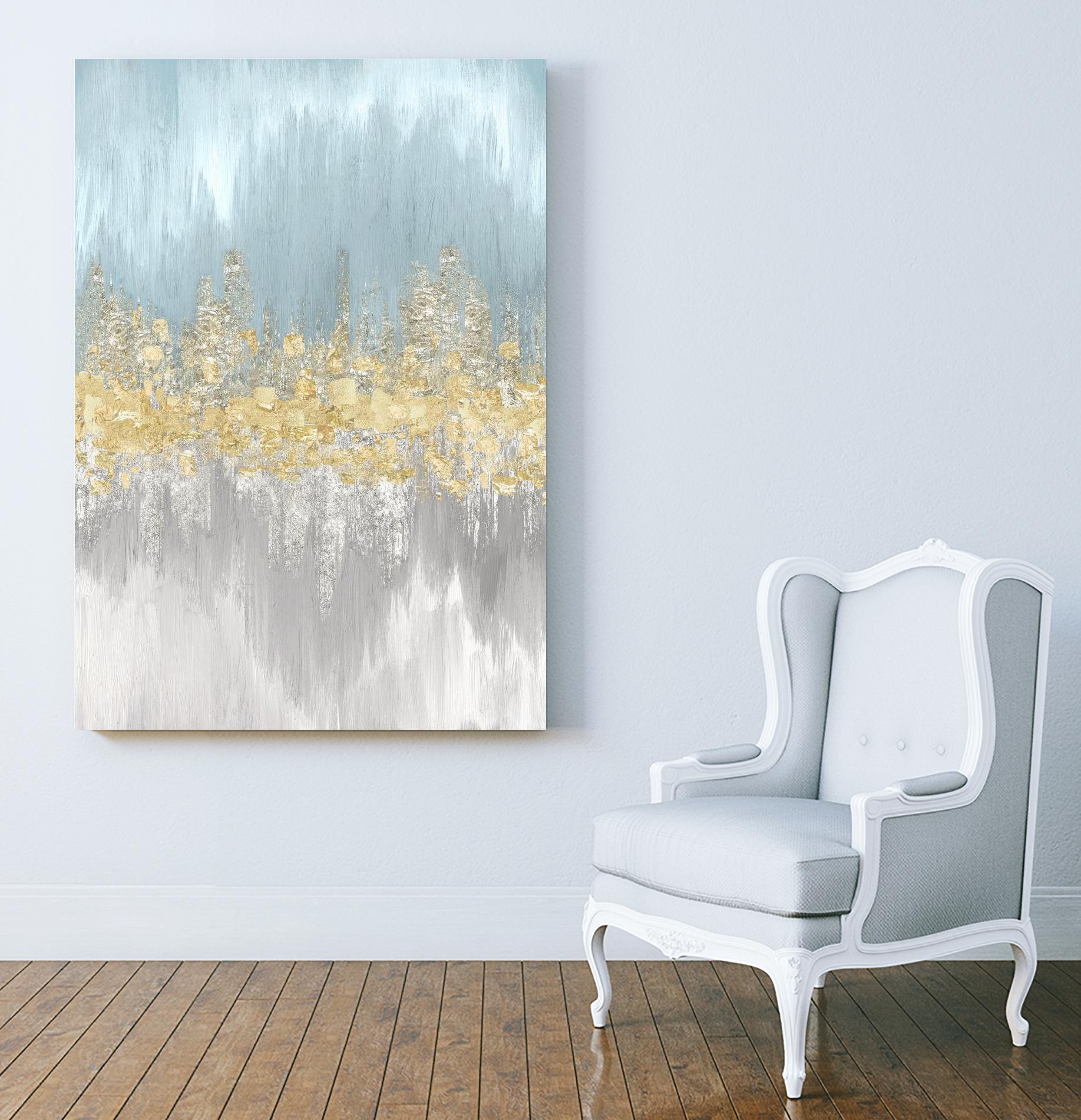 Neutral Wave Lenghts II by Eva Watts on GIANT ART - gold abstract