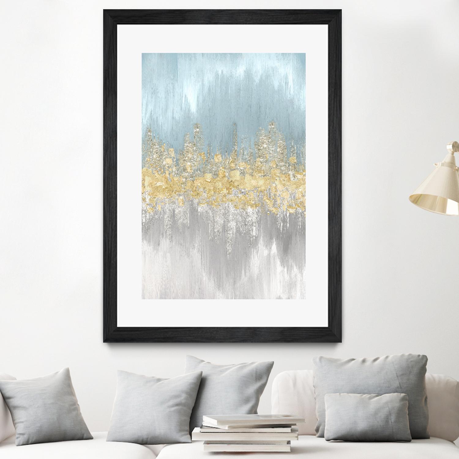 Neutral Wave Lenghts II by Eva Watts on GIANT ART - gold abstract