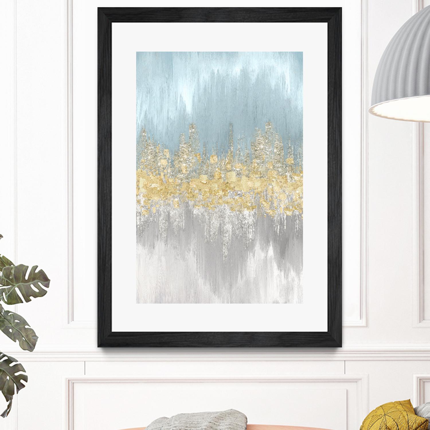 Neutral Wave Lenghts II by Eva Watts on GIANT ART - gold abstract