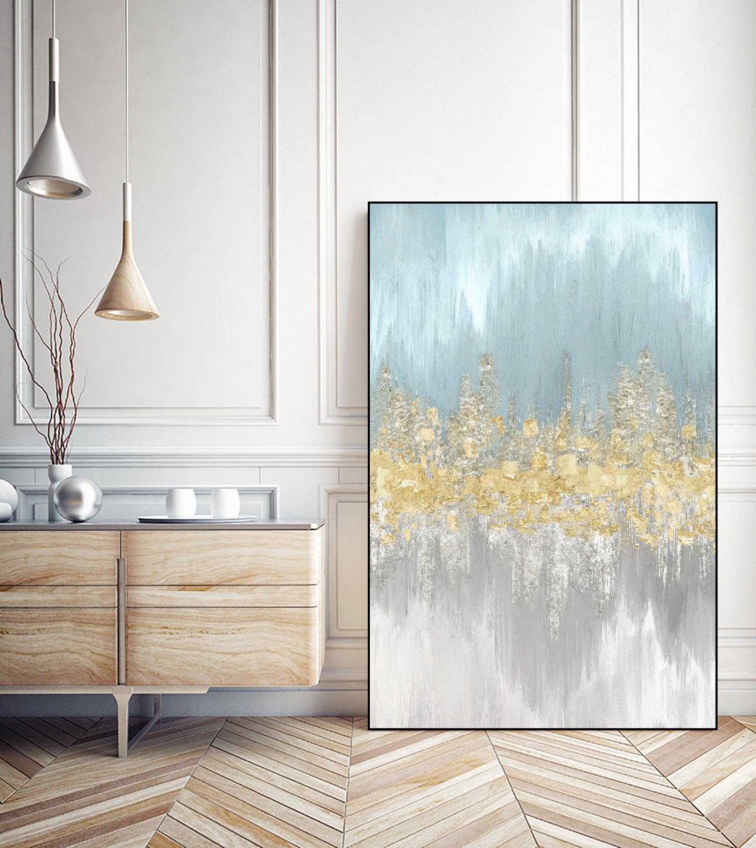 Neutral Wave Lenghts II by Eva Watts on GIANT ART - gold abstract
