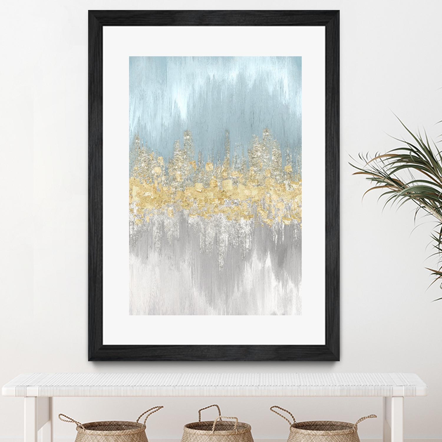 Neutral Wave Lenghts II by Eva Watts on GIANT ART - gold abstract